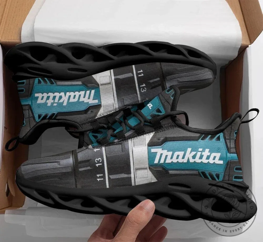 Makita Power Tools Logo Black Teal Work Shoes