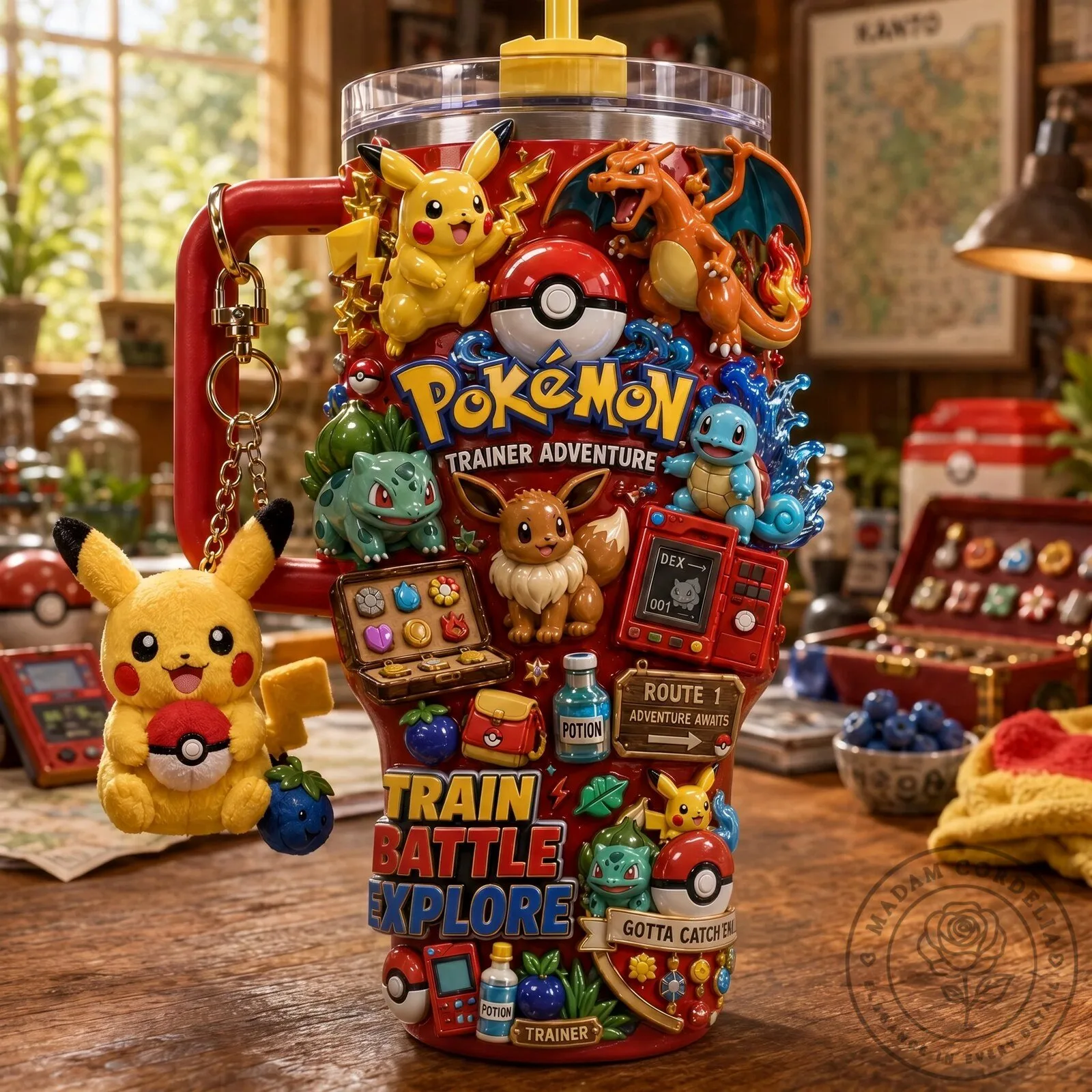 Pokemon Trainer Adventure Gotta Catch Em All 40oz Tumbler with Handle