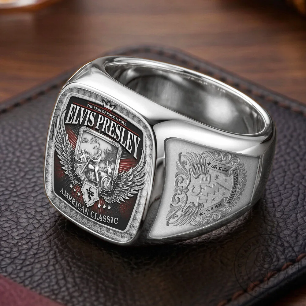 Elvis Presley The King of Rock and Roll American Classic Gold Ring 12 Elvis Presley The King of Rock and Roll American Classic Gold Ring