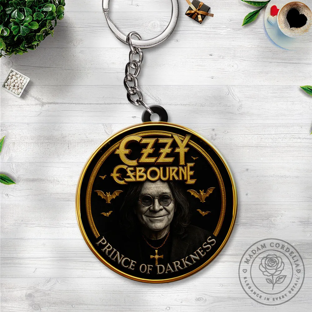 Ozzy Osbourne Prince of Darkness Round Keychain