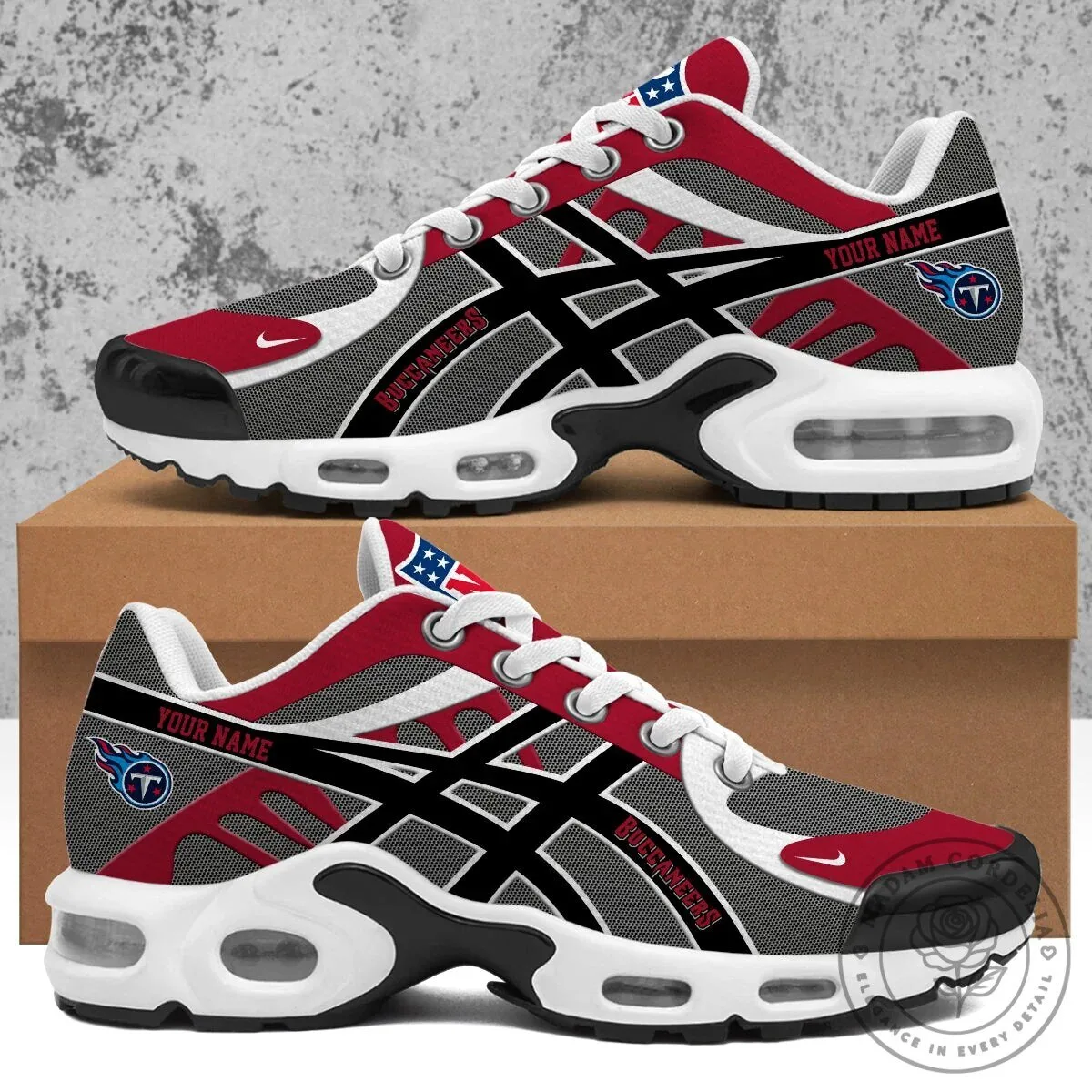 Personalized Tennessee Titans And Tampa Bay Buccaneers Air Max Shoes 1 Personalized Tennessee Titans And Tampa Bay Buccaneers Air Max Shoes