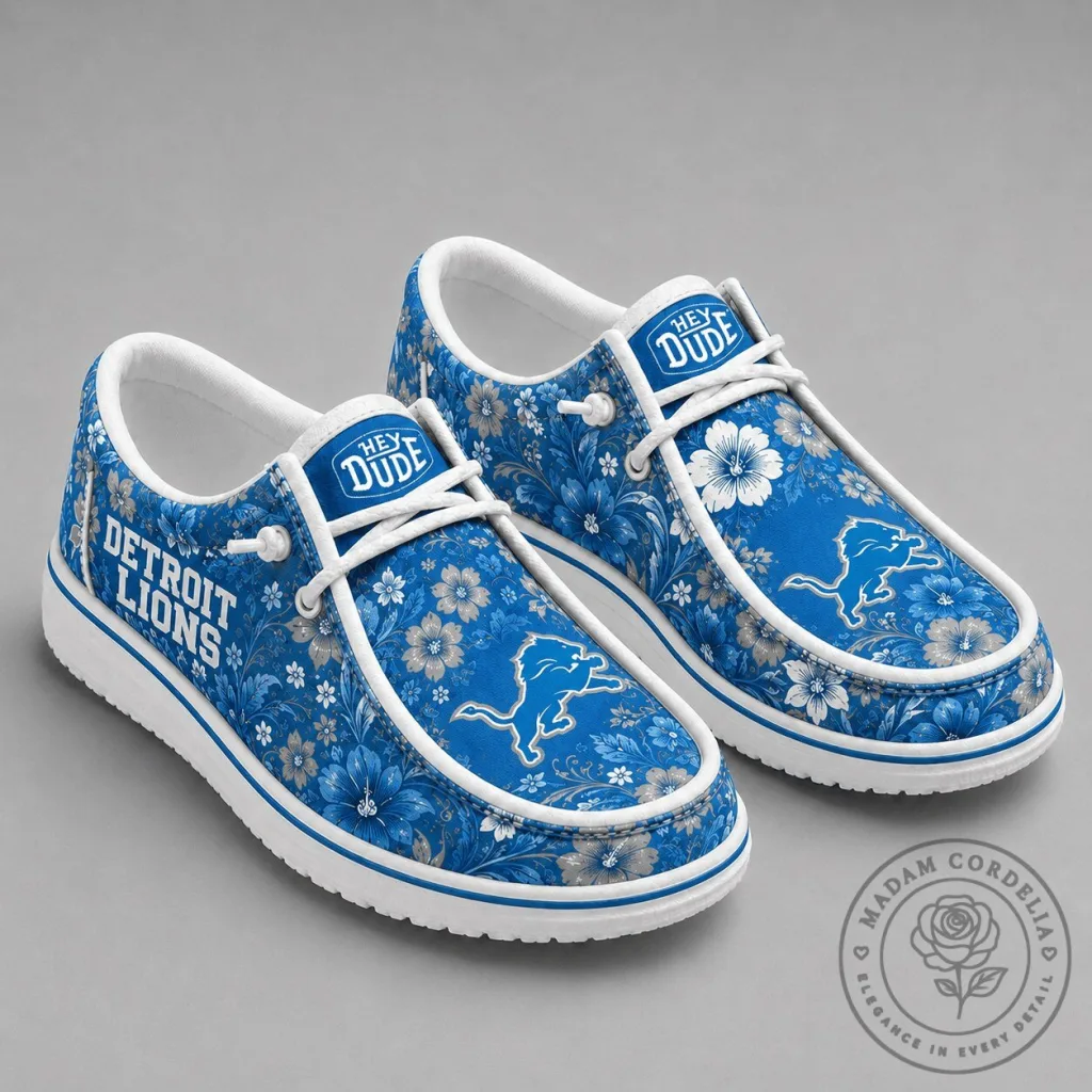 Detroit Lions Floral Hey Dude Shoes Detroit Lions Floral Hey Dude Shoes