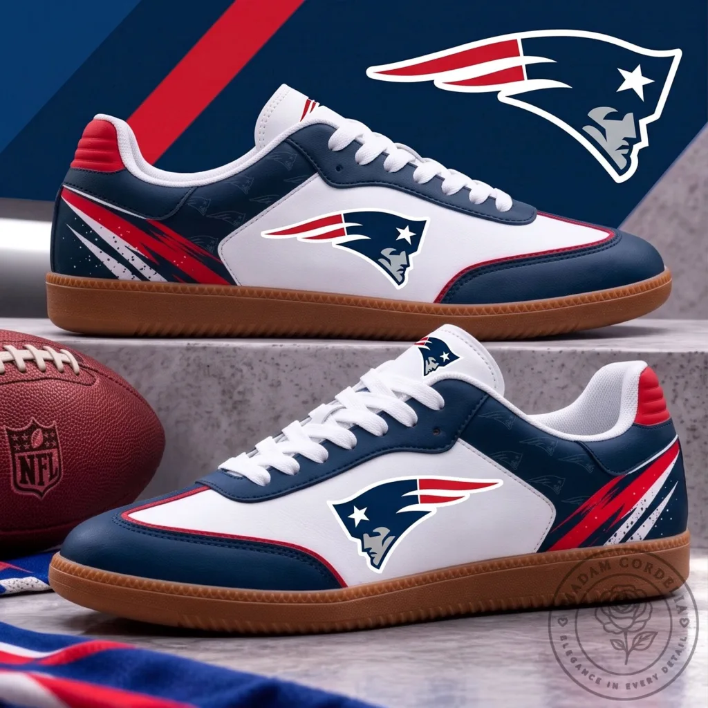 New England Patriots NFL Game Ready Samba Style Shoes for Men and Women New England Patriots NFL Game Ready Samba Style Shoes for Men and Women