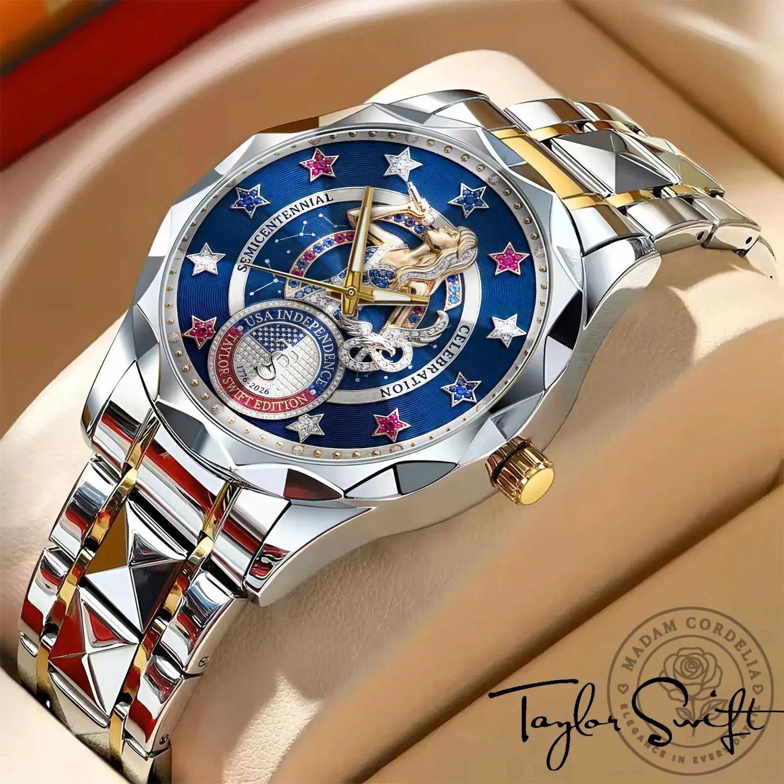 Taylor Swift Semicentennial Star Motif Stainless Steel Watch for Devoted Swifties