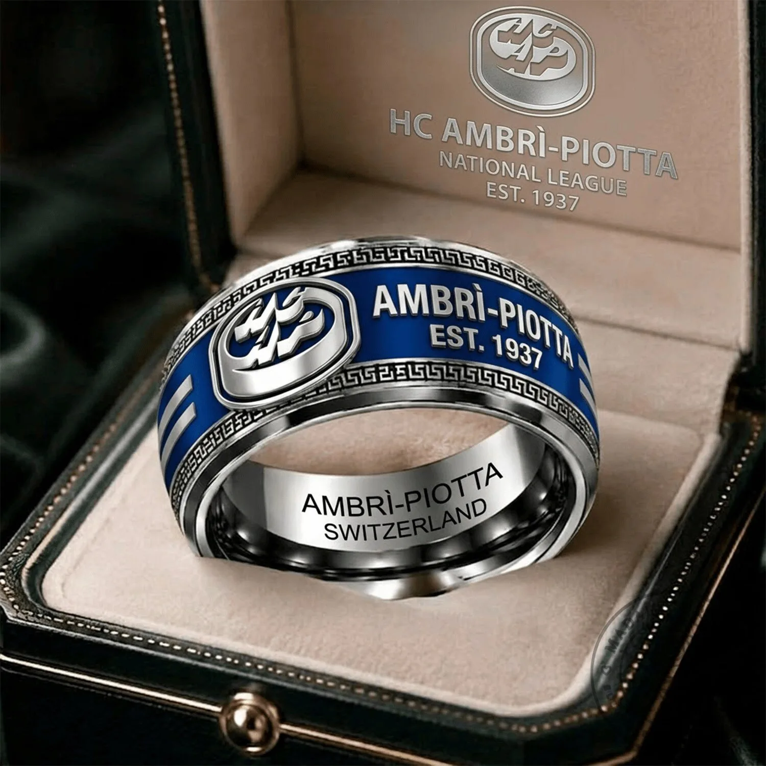 HC Ambrì-Piotta National League Ice Hockey Team Fan Ring