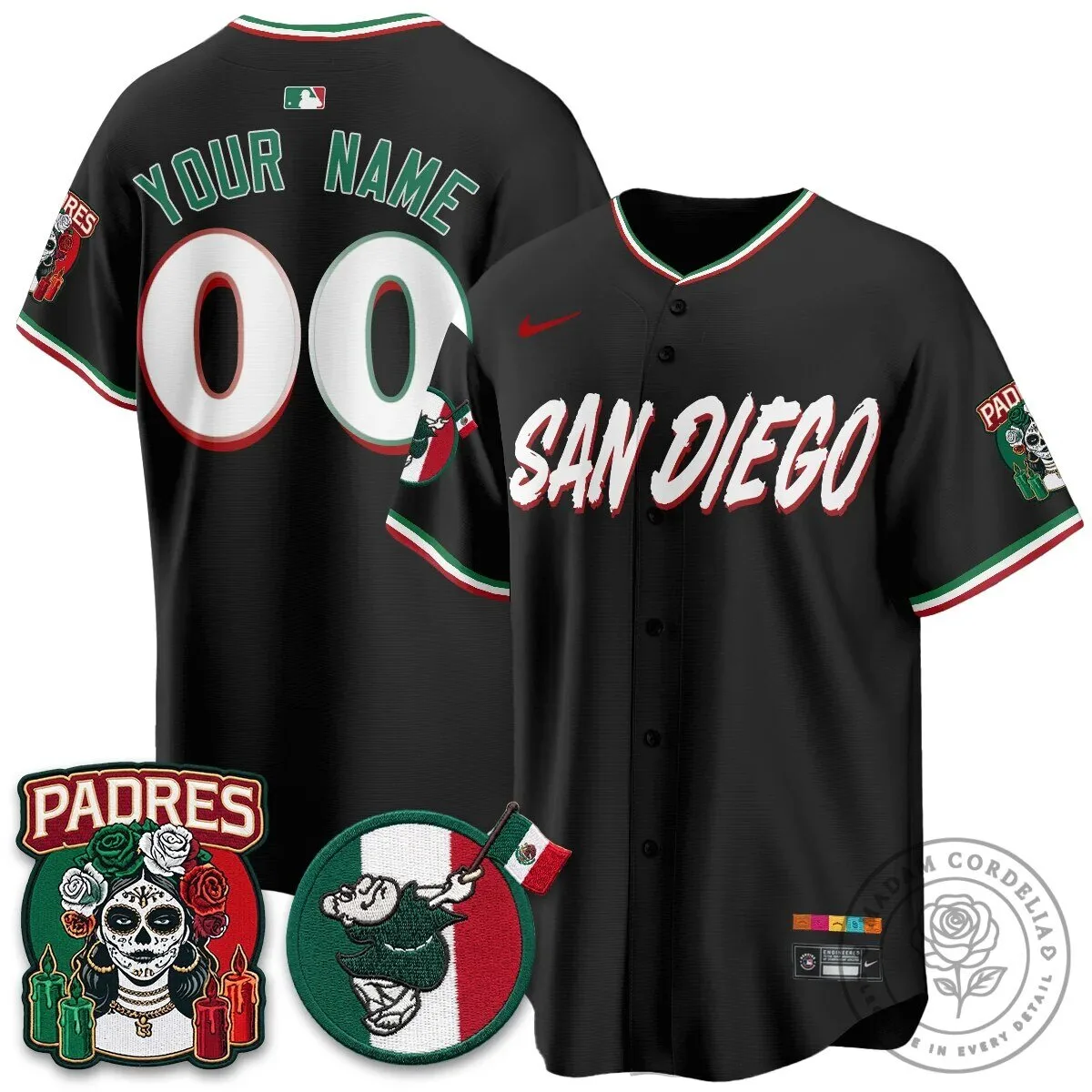 San Diego Padres City Connect Mexico Style Baseball Jersey