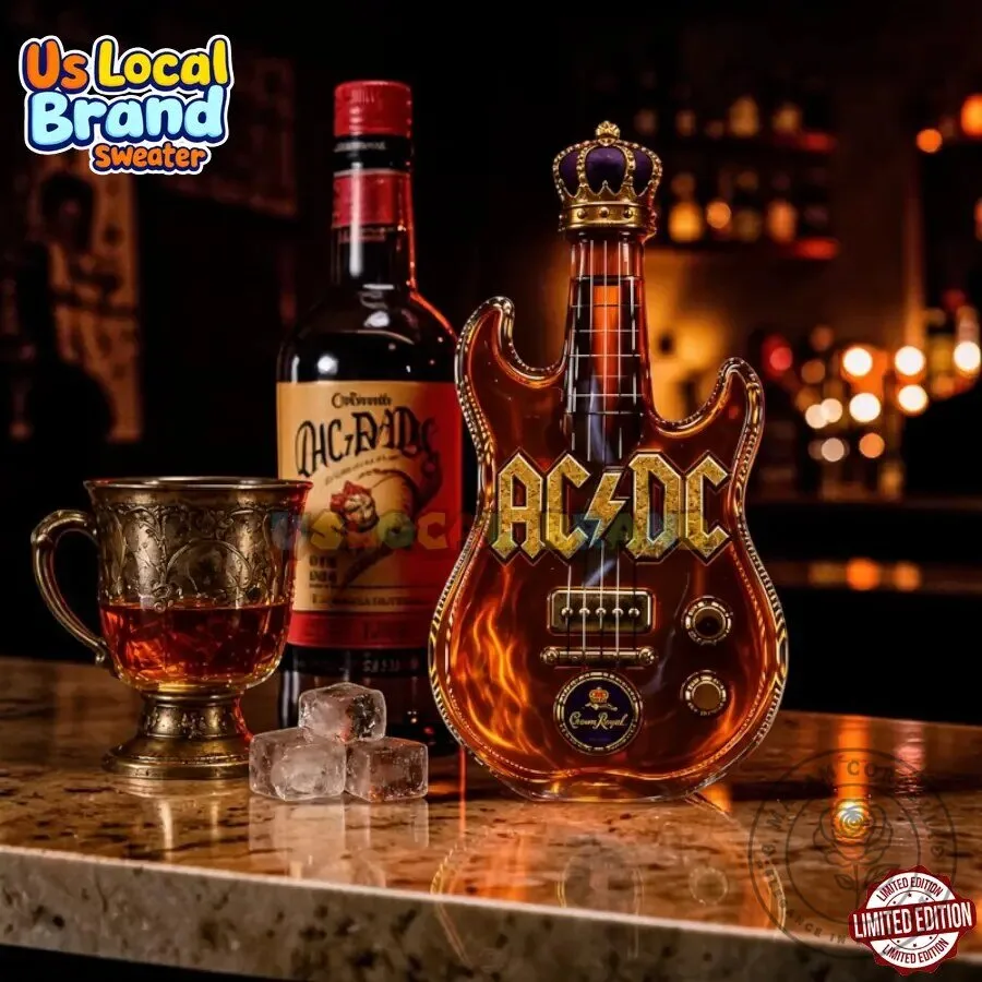 AC/DC Guitar Shaped Whisky Decanter with Crown Royal Bottle Stopper 9 AC/DC Guitar Shaped Whisky Decanter with Crown Royal Bottle Stopper