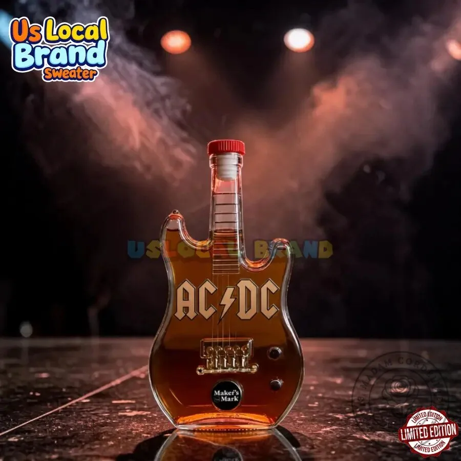 AC/DC Guitar Shaped Whisky Decanter with Crown Royal Bottle Stopper 10 AC/DC Guitar Shaped Whisky Decanter with Crown Royal Bottle Stopper