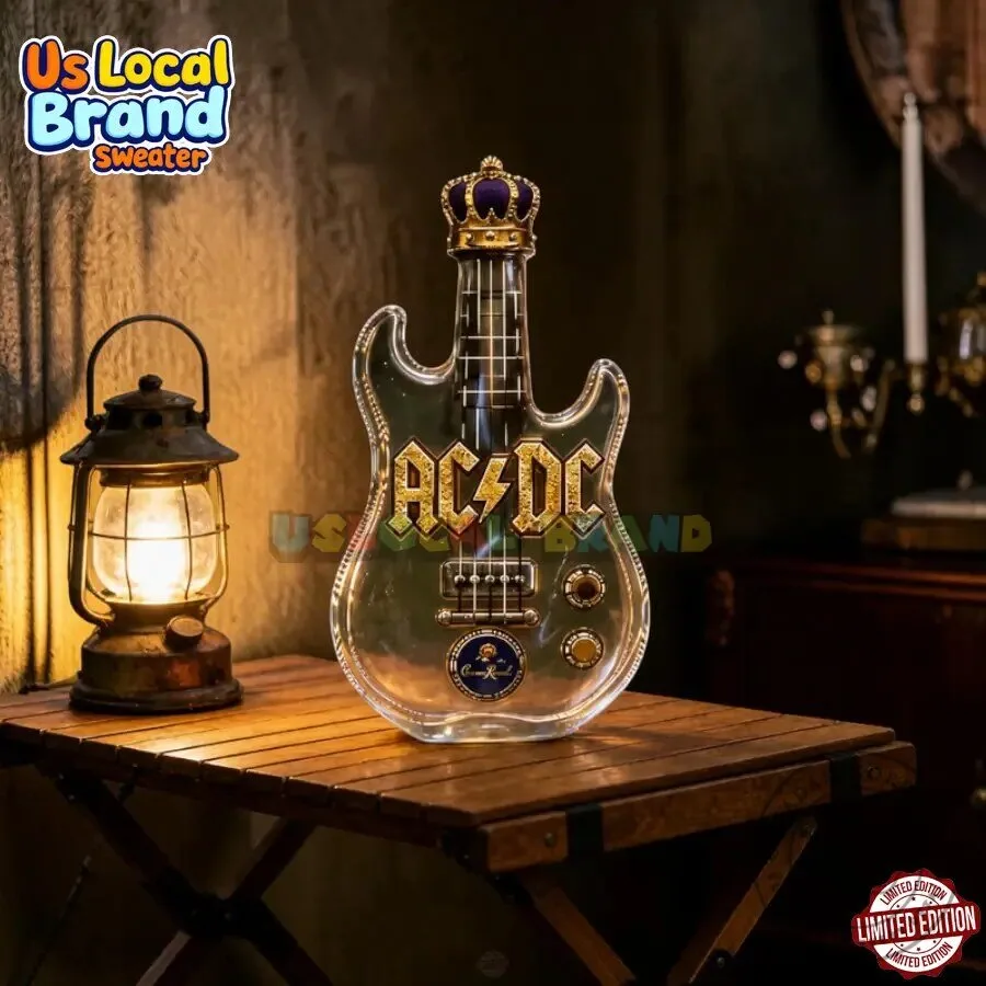 AC/DC Guitar Shaped Whisky Decanter with Crown Royal Bottle Stopper 11 AC/DC Guitar Shaped Whisky Decanter with Crown Royal Bottle Stopper