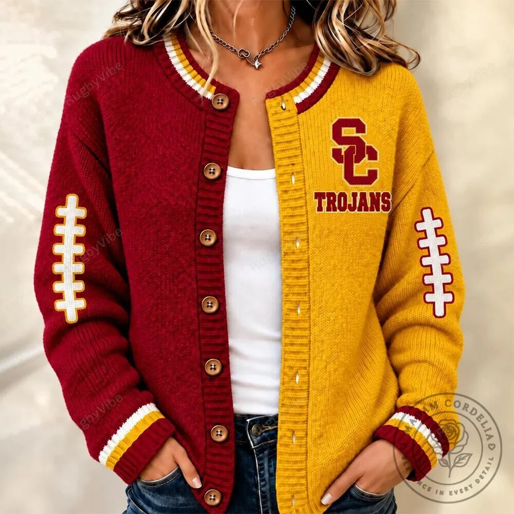 University of Southern California Trojans Football Cardigan Sweater