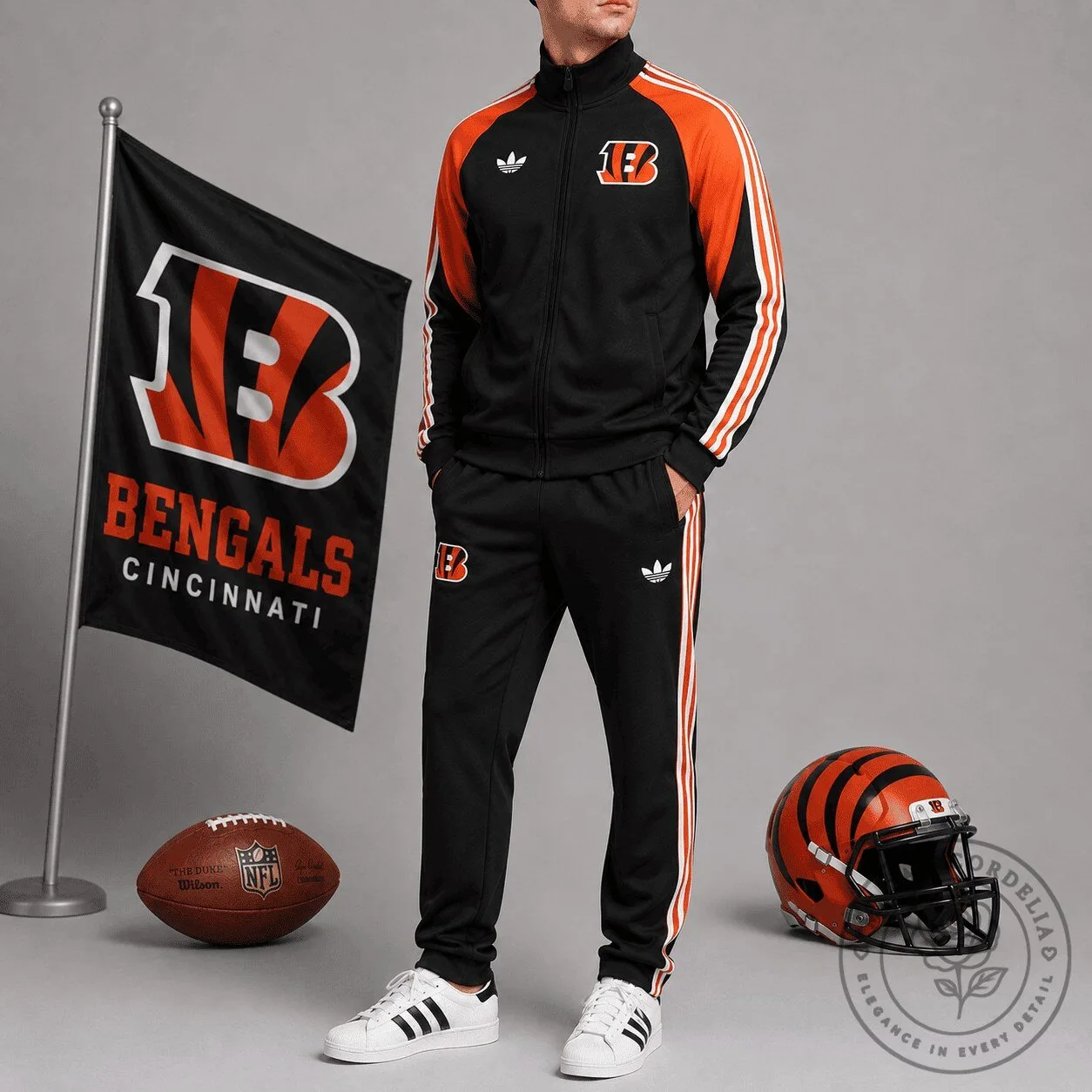 Cincinnati Bengals National Football League Adidas Black Track Jacket