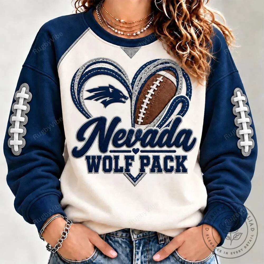 Nevada Wolf Pack Football Team Sports Fan Sweatshirt