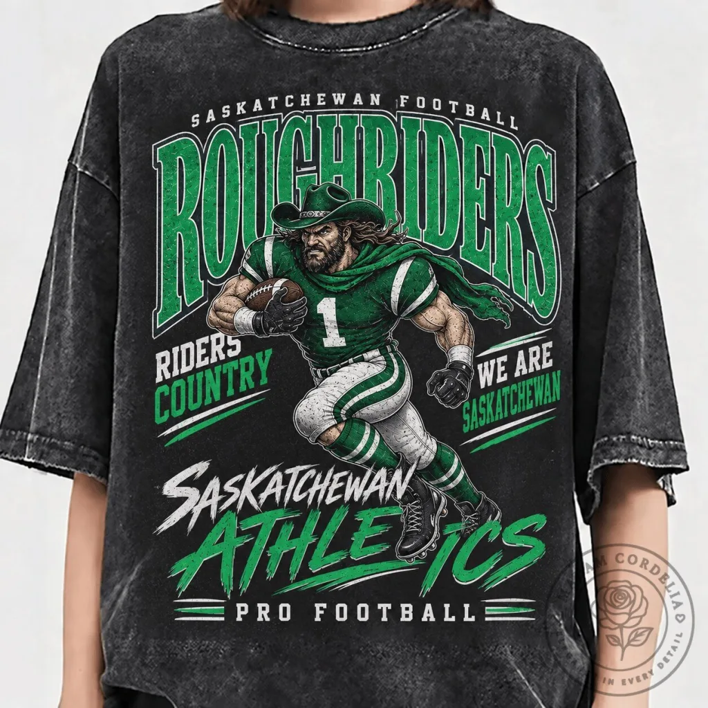 Saskatchewan Roughriders Football 1D Fan T-Shirt Vintage Saskatchewan Roughriders Football 1D Fan T-Shirt Vintage