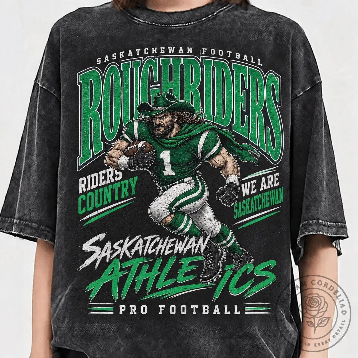 Saskatchewan Roughriders Football 1D Fan T-Shirt Vintage