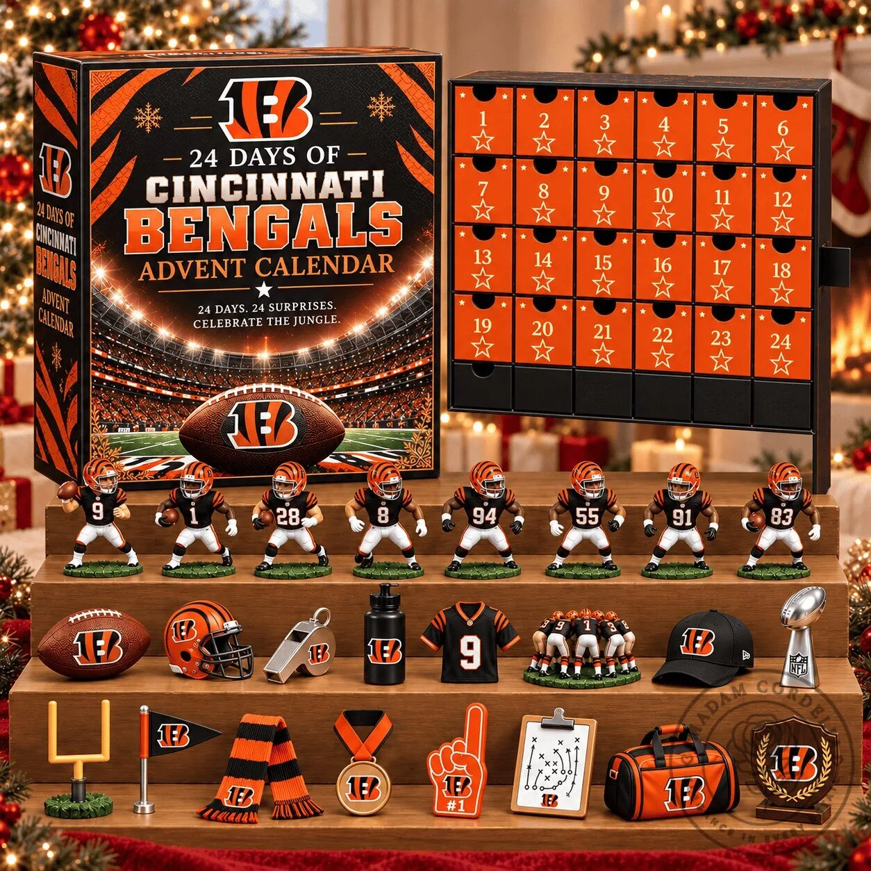 Cincinnati Bengals 24 Day Advent Calendar Christmas Gift