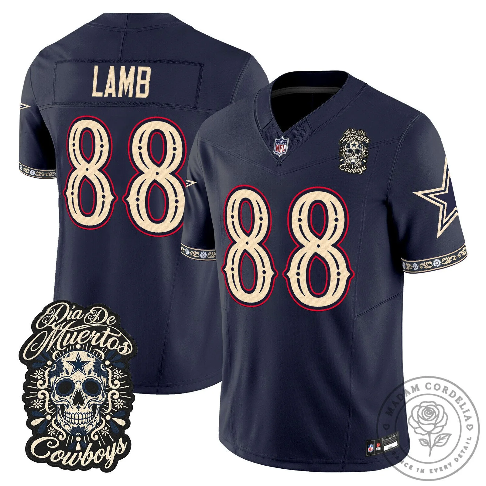 Dia de los Muertos Football Jersey for CeeDee Lamb of the Dallas Cowboys