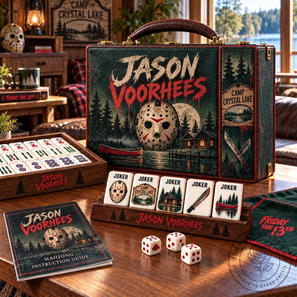 Jason Voorhees Friday the 13th Camp Crystal Lake Mahjong Game Set Jason Voorhees Friday the 13th Camp Crystal Lake Mahjong Game Set