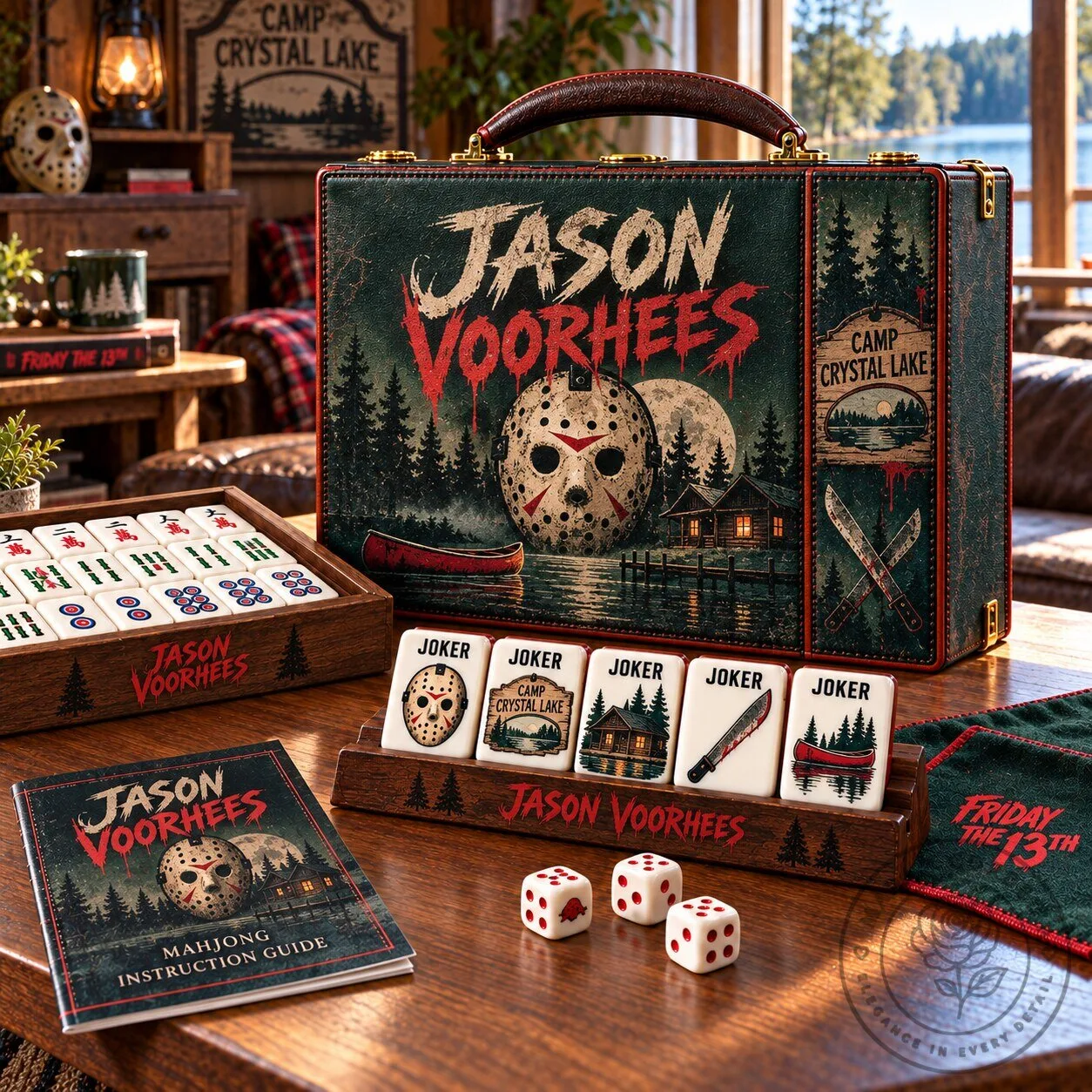 Jason Voorhees Friday the 13th Camp Crystal Lake Mahjong Game Set 1 Jason Voorhees Friday the 13th Camp Crystal Lake Mahjong Game Set