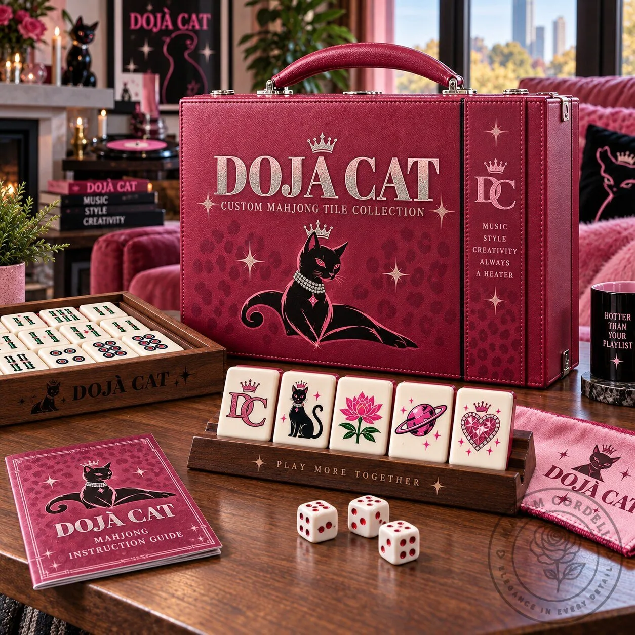 Doja Cat Custom Mahjong Tile Collection Game Set 1 Doja Cat Custom Mahjong Tile Collection Game Set