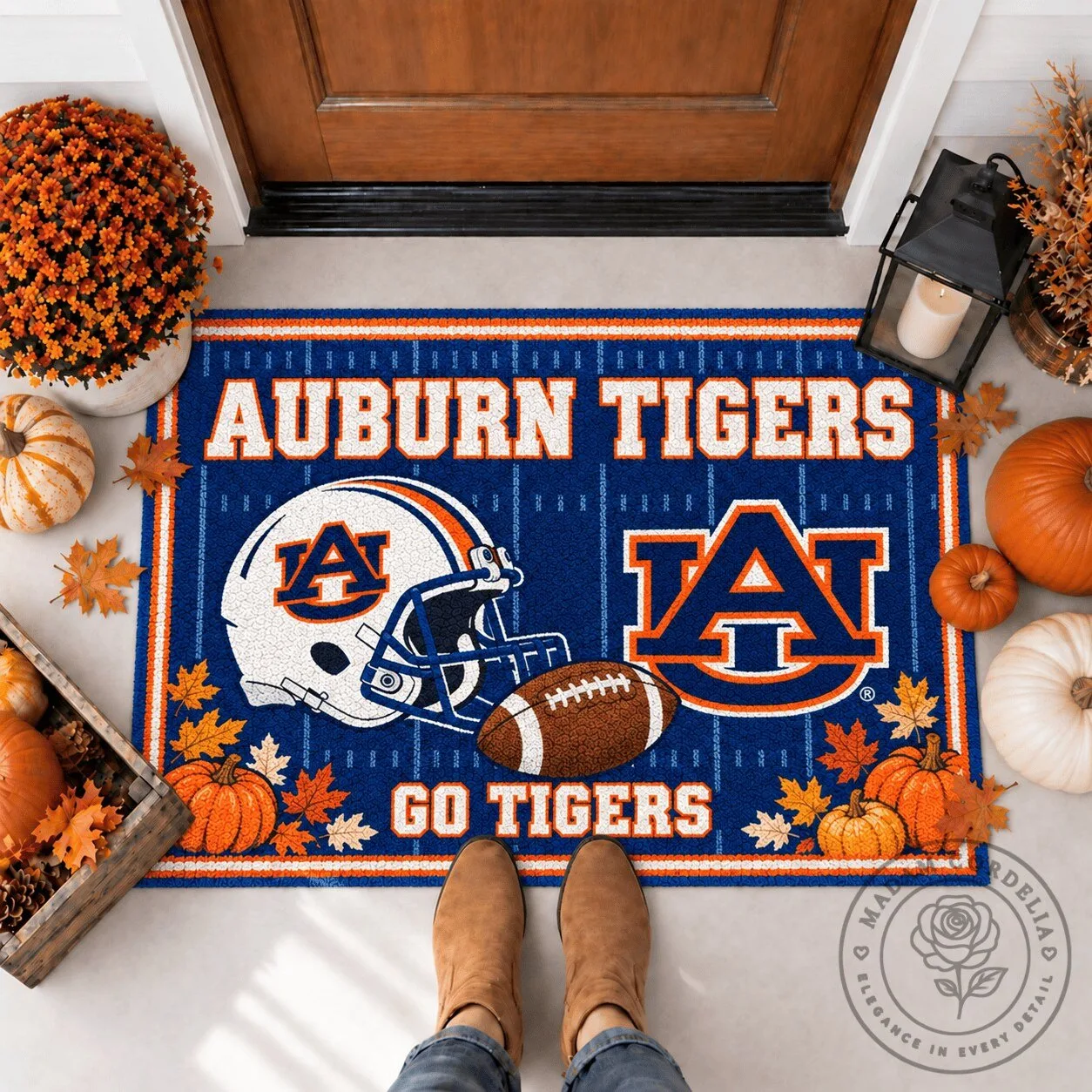Auburn Tigers Football Team Fall Season Welcome Doormat