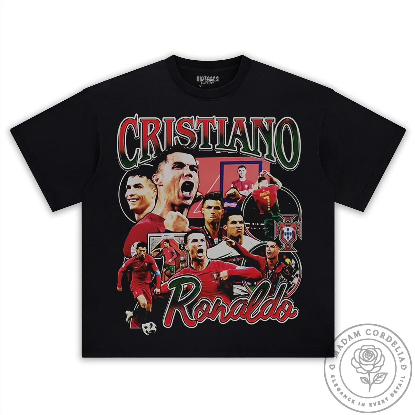 Graphic T-Shirt Featuring Football Star Cristiano Ronaldo