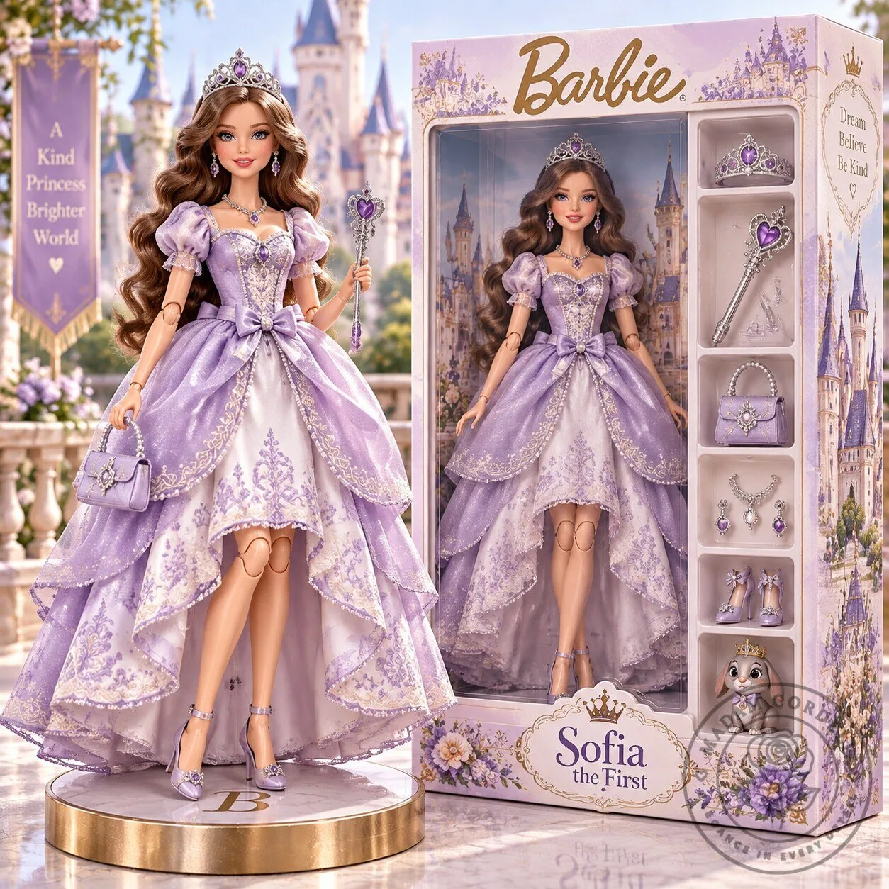 Barbie Sofia the First Dream Believe Be Kind Princess Commemorative Figure