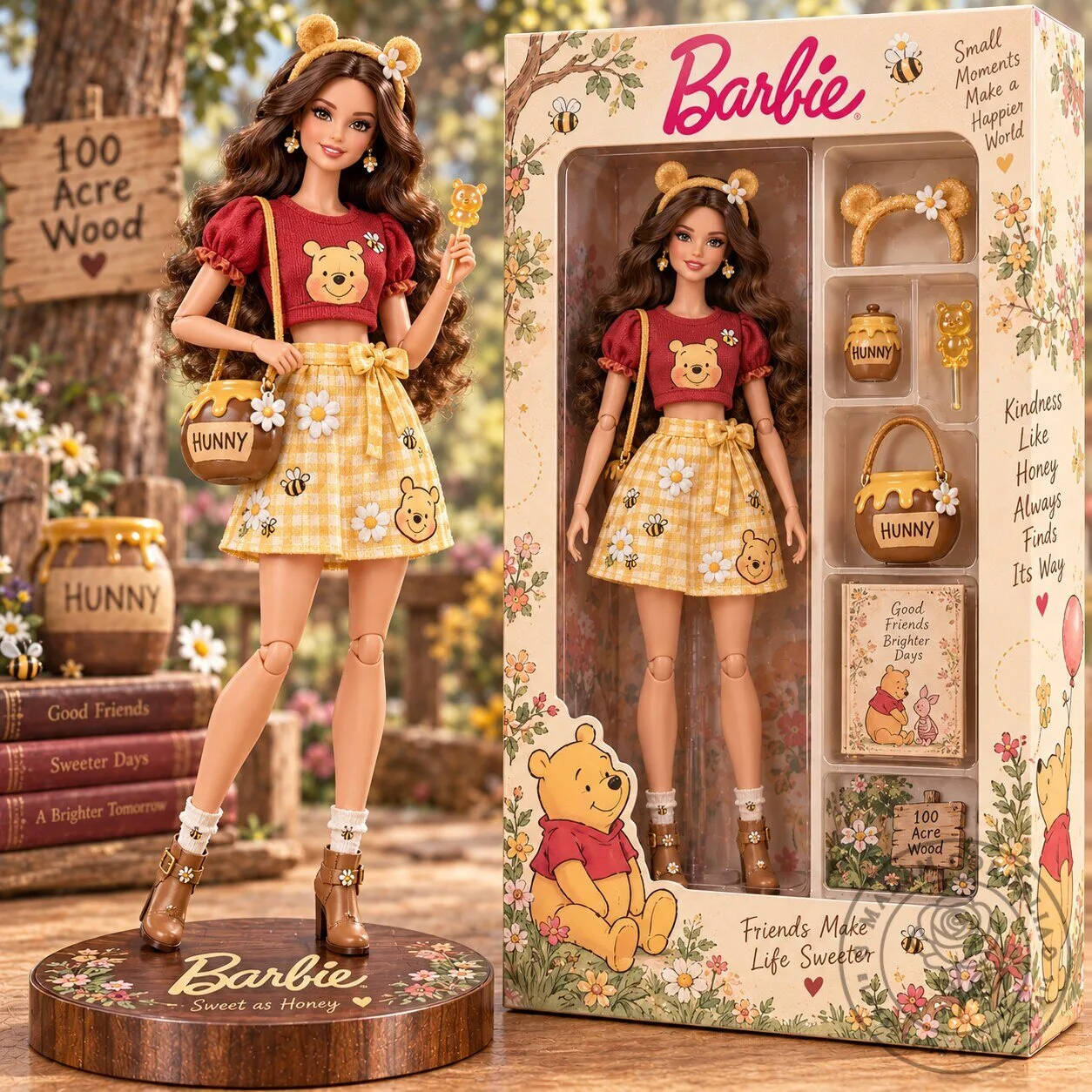 Barbie Winnie the Pooh Sweet as Honey Commemorative Doll Figure