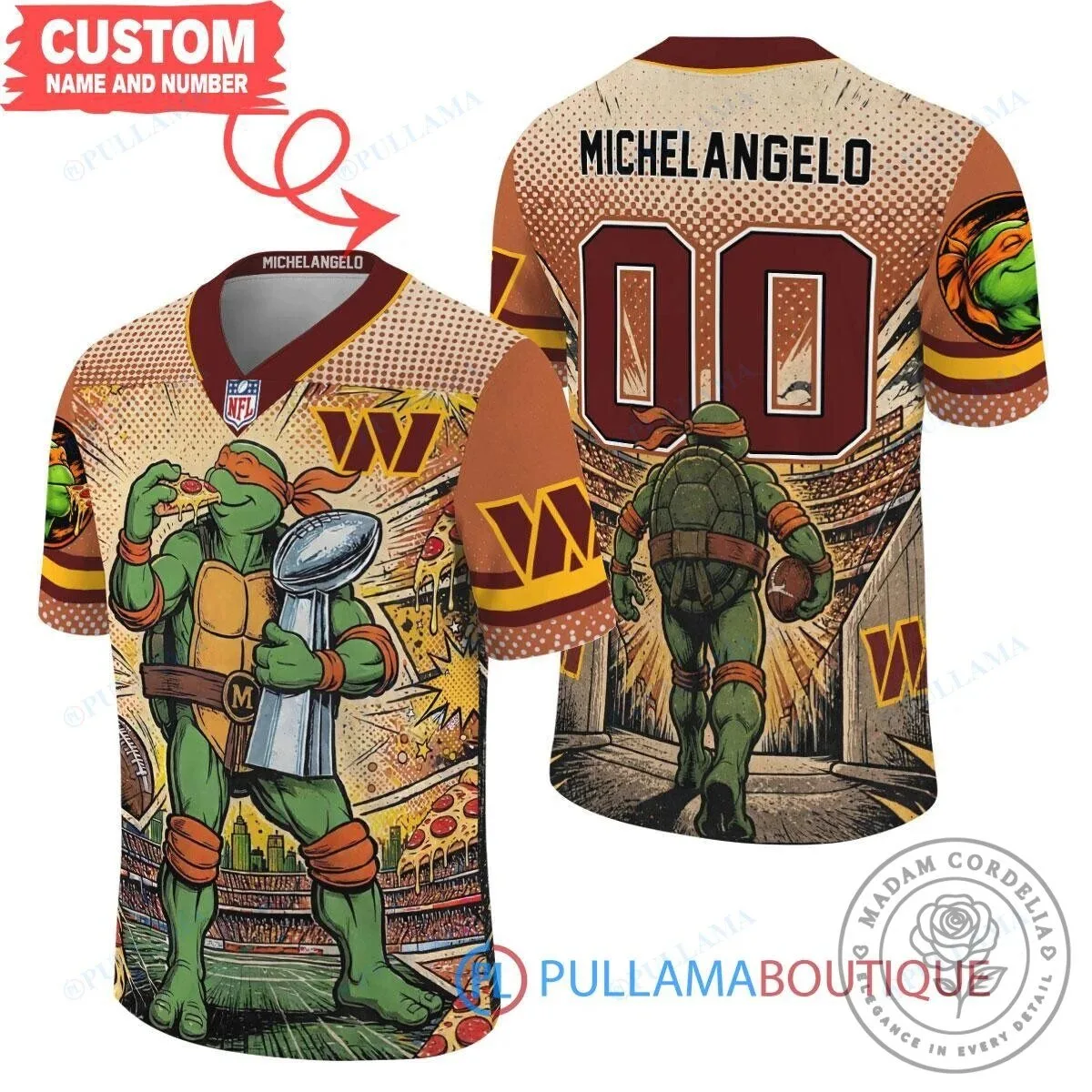Teenage Mutant Ninja Turtles Michelangelo Football Jersey