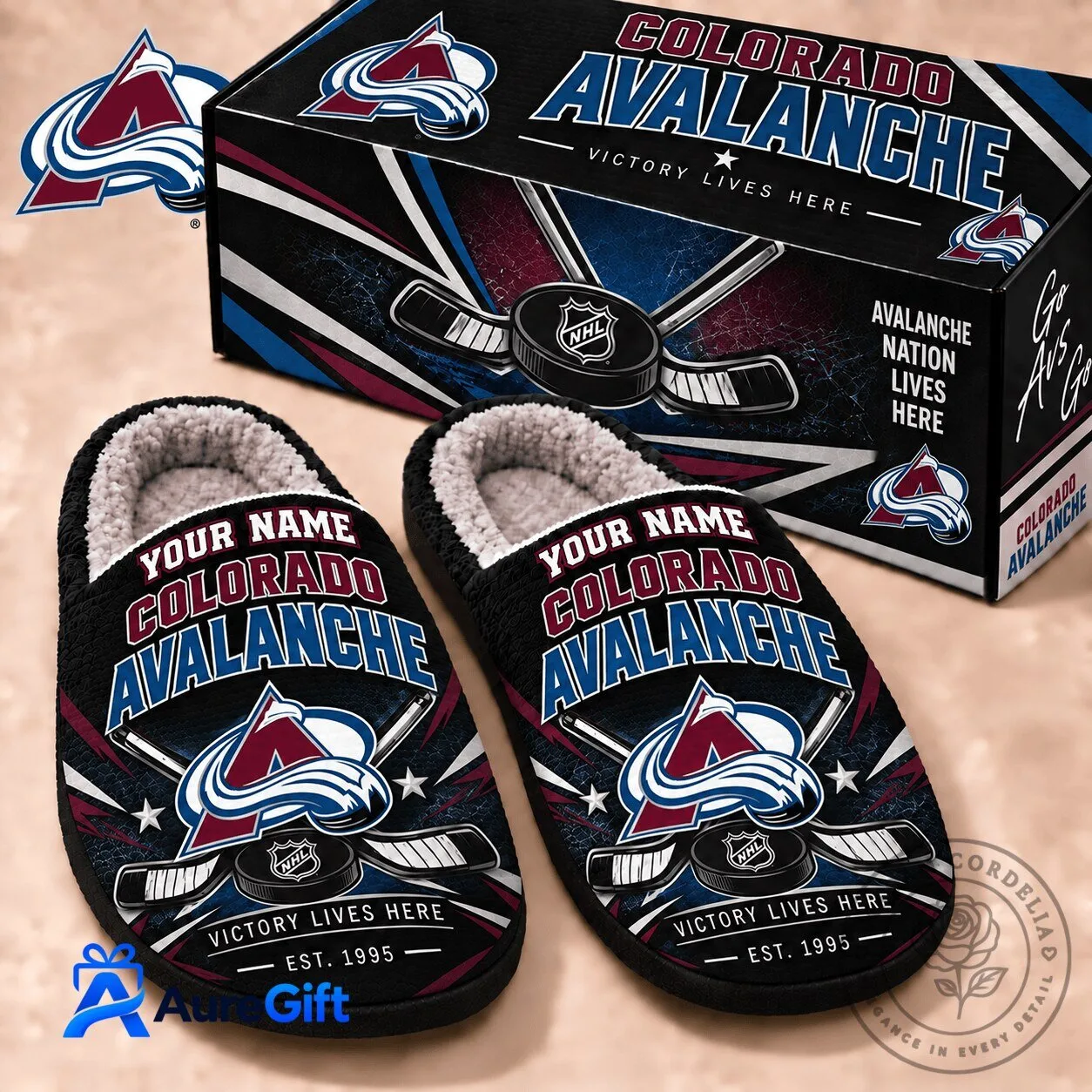 Colorado Avalanche NHL Personalized Slippers for Men and Women