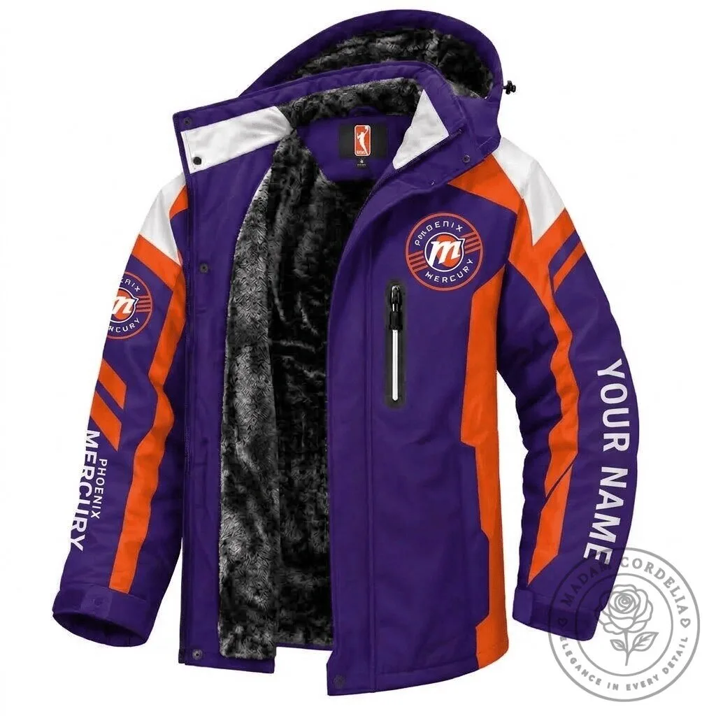 Phoenix Mercury WNBA Basketball Team Winter Parka Jacket