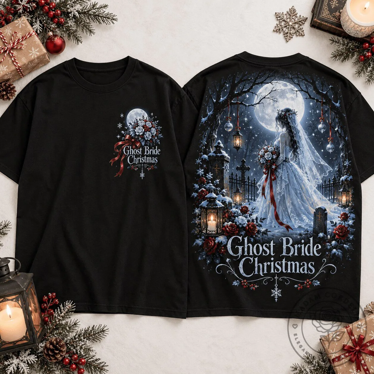 Ghost Bride Christmas Night Movie Horror Graphic T-Shirt