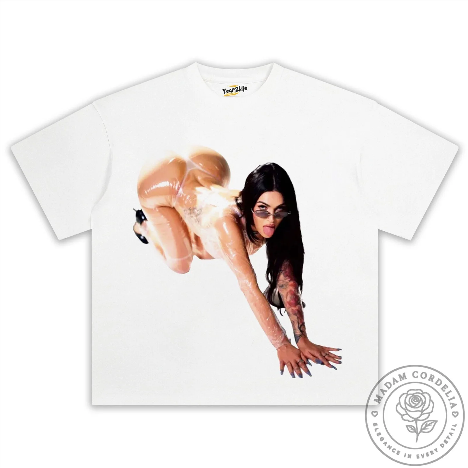 Megan Fox Inspired Black Graphic Print Short Sleeve T-Shirt 16 Megan Fox Inspired Black Graphic Print Short Sleeve T-Shirt