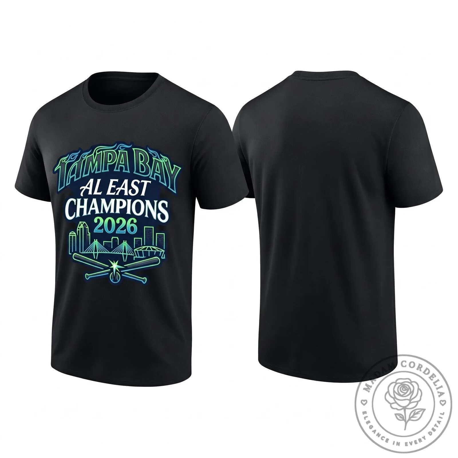Tampa Bay Rays 2026 American League East Champions Baseball T-Shirt