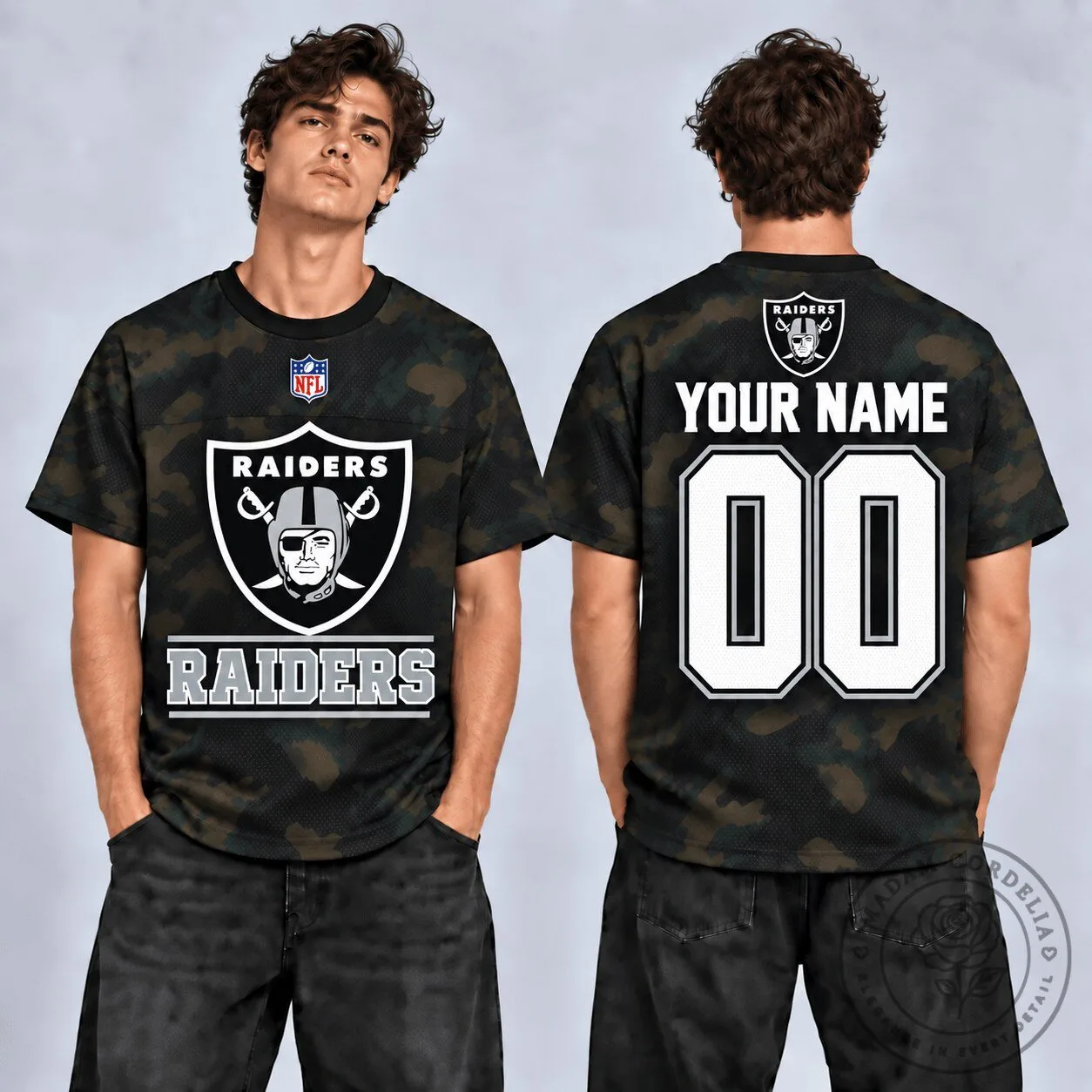 Las Vegas Raiders Personalized Camouflage Football Team Jersey