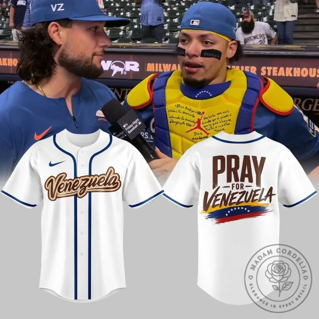 Milwaukee Brewers Baseball Venezuela Pray For Venezuela Jersey