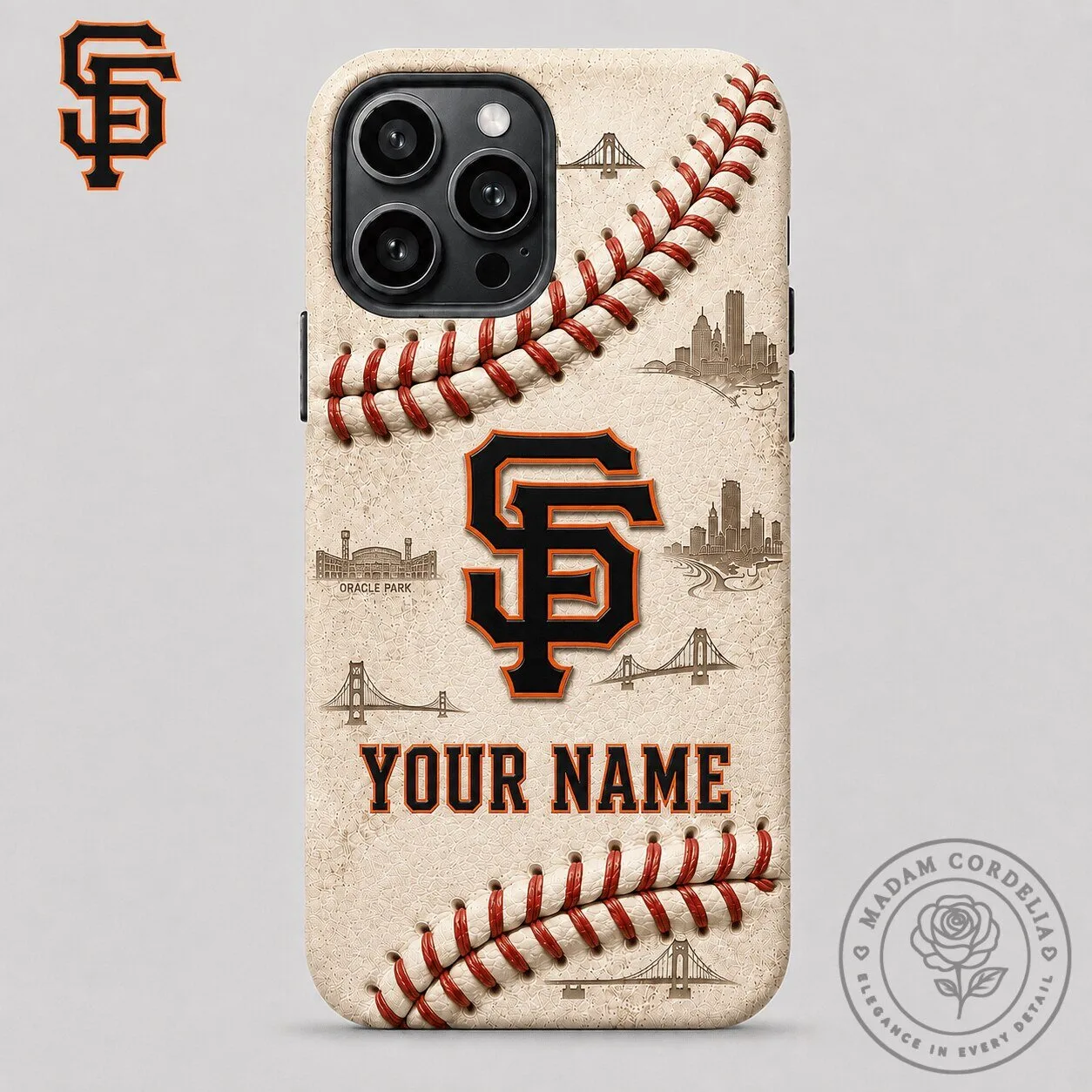 San Francisco Giants Baseball Personalized Custom Name iPhone Phone Case