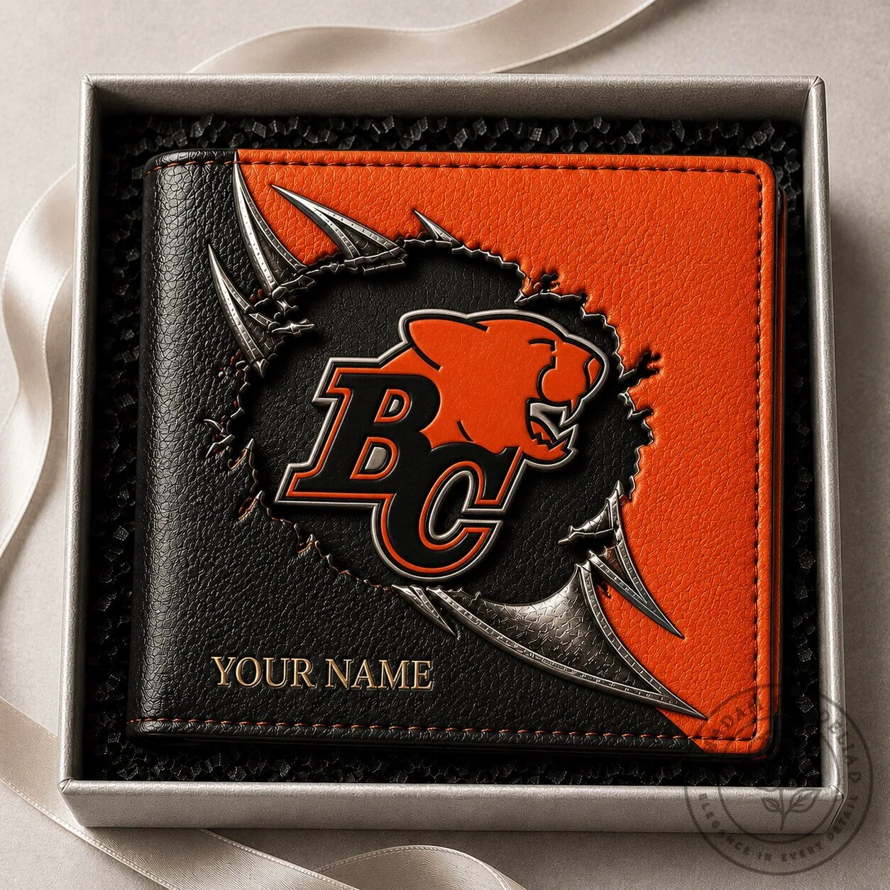 BC Lions CFL Football Team Personalized Leather Wallet 1 BC Lions CFL Football Team Personalized Leather Wallet