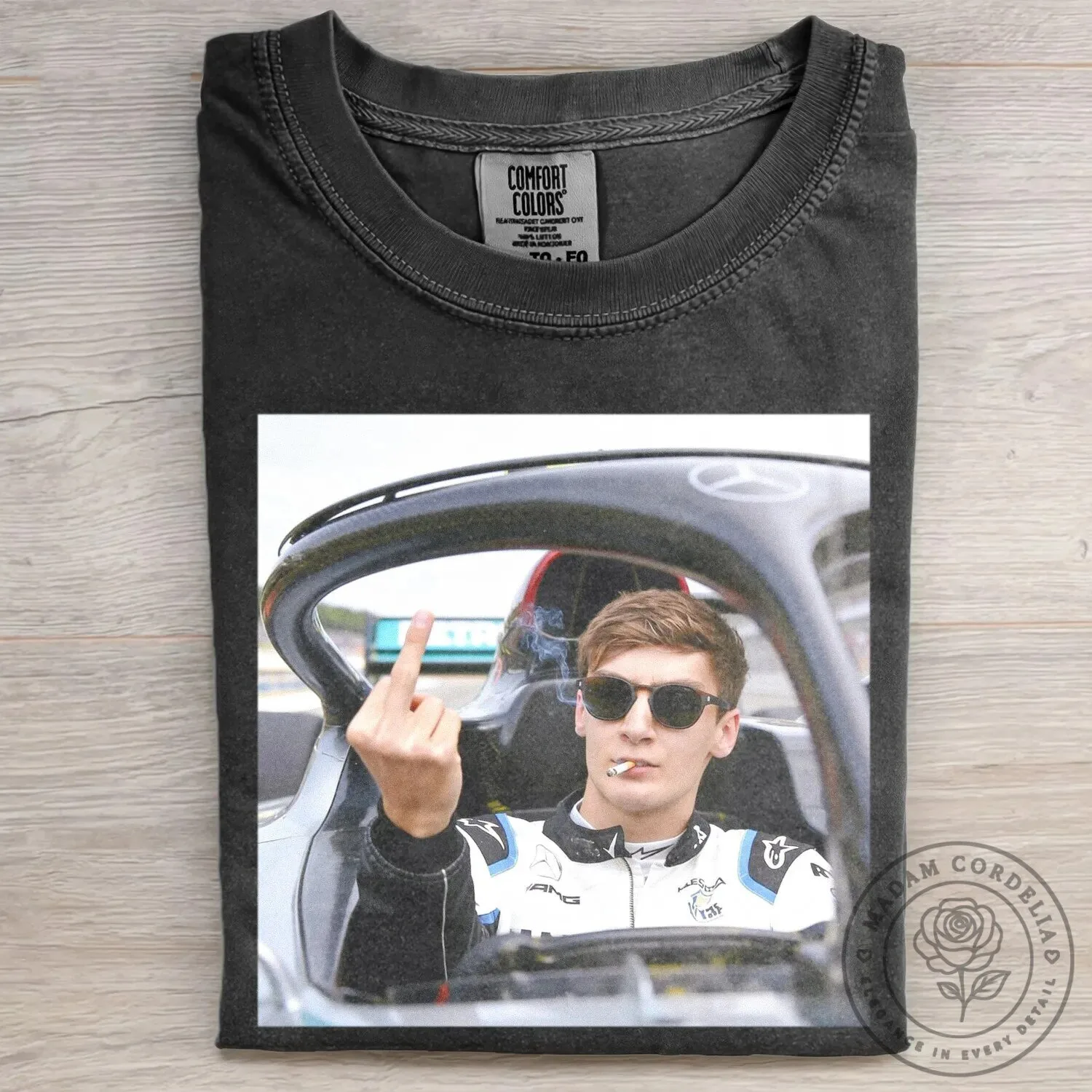 Formula 1 Driver T-Shirt featuring George Russell Funny Meme 2 Formula 1 Driver T-Shirt featuring George Russell Funny Meme