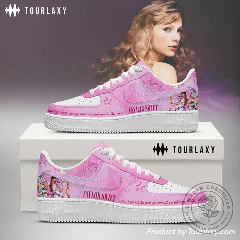 Taylor Swift Pink Love Air Force One Custom Shoes for Women