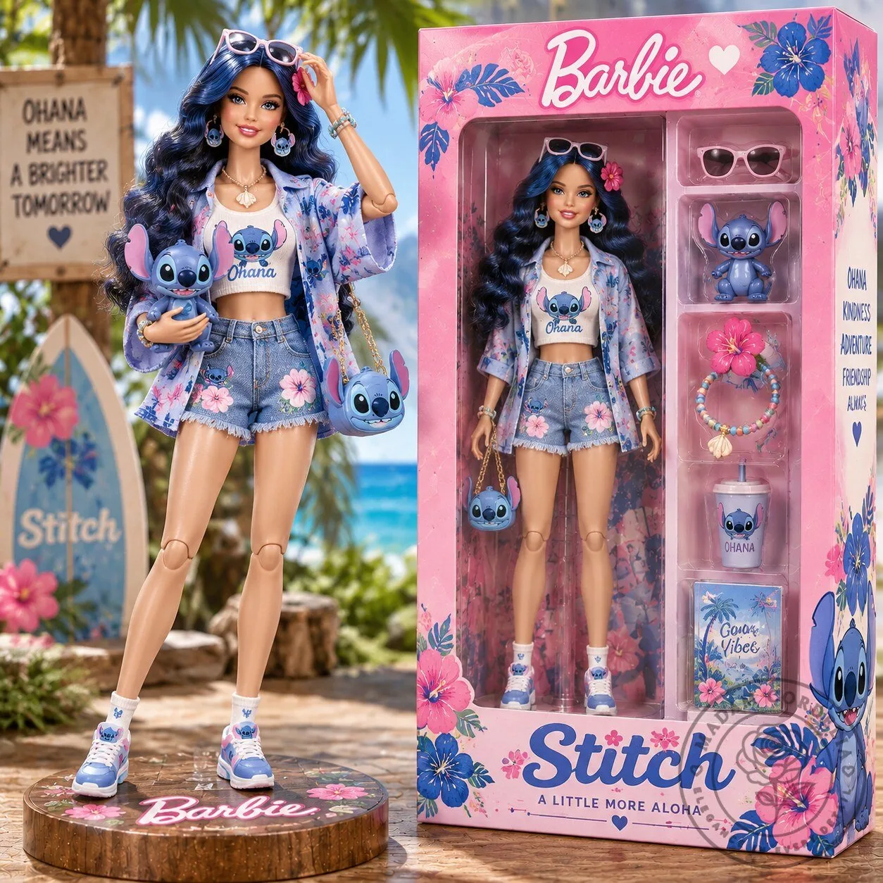 Barbie Disney Lilo and Stitch Ohana Means Family Collectible Doll