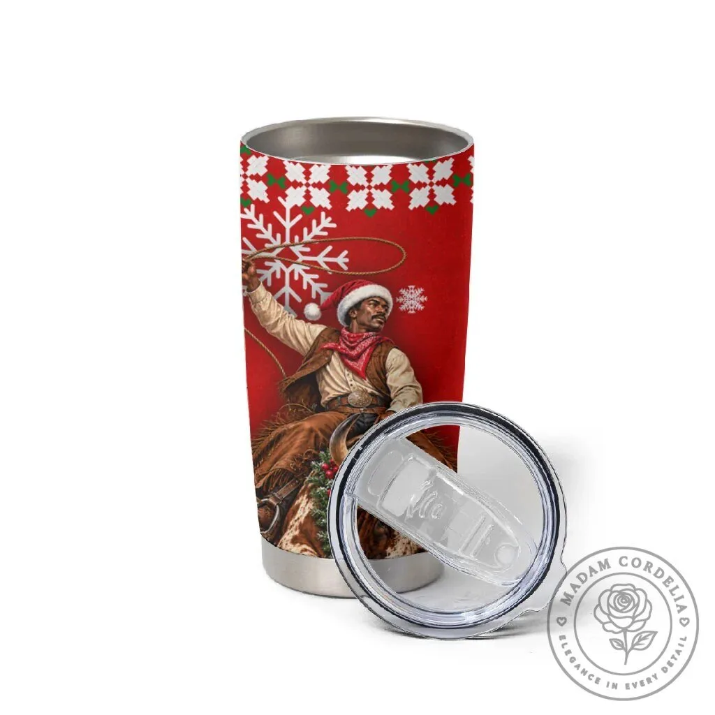 Bill Pickett Christmas Cowboy Rodeo Horse Rider Art Snowy Winter Tumbler 10 Bill Pickett Christmas Cowboy Rodeo Horse Rider Art Snowy Winter Tumbler