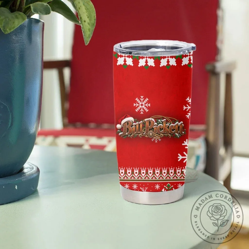Bill Pickett Christmas Cowboy Rodeo Horse Rider Art Snowy Winter Tumbler 12 Bill Pickett Christmas Cowboy Rodeo Horse Rider Art Snowy Winter Tumbler
