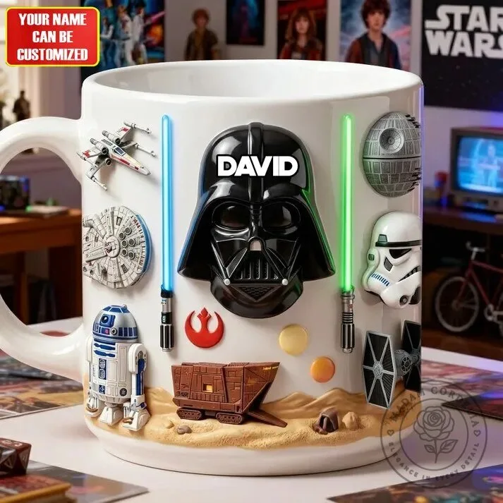 Personalized Star Wars Darth Vader 3D Sculpted Coffee Mug