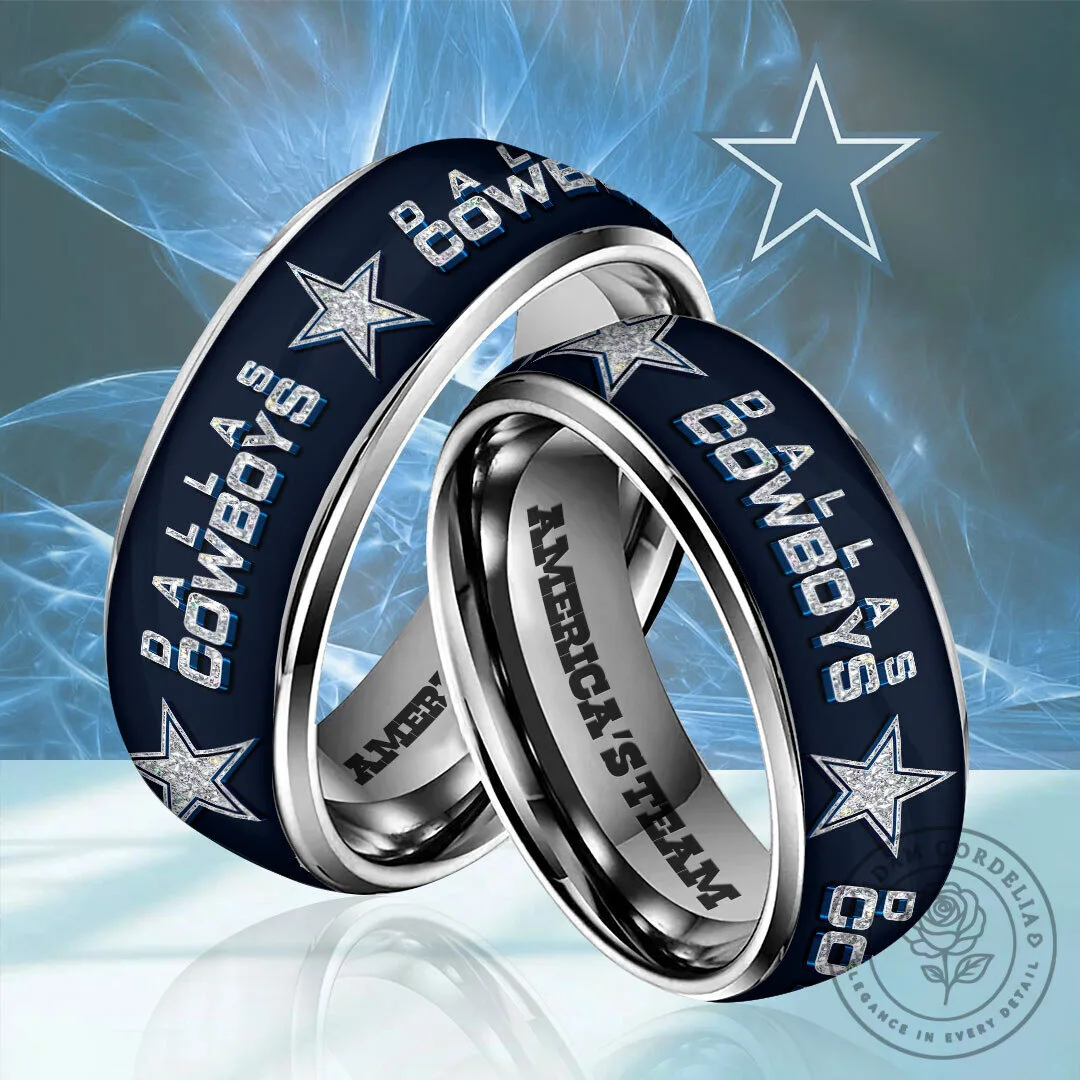 Dallas Cowboys America's Team Star Logo Stainless Steel Ring