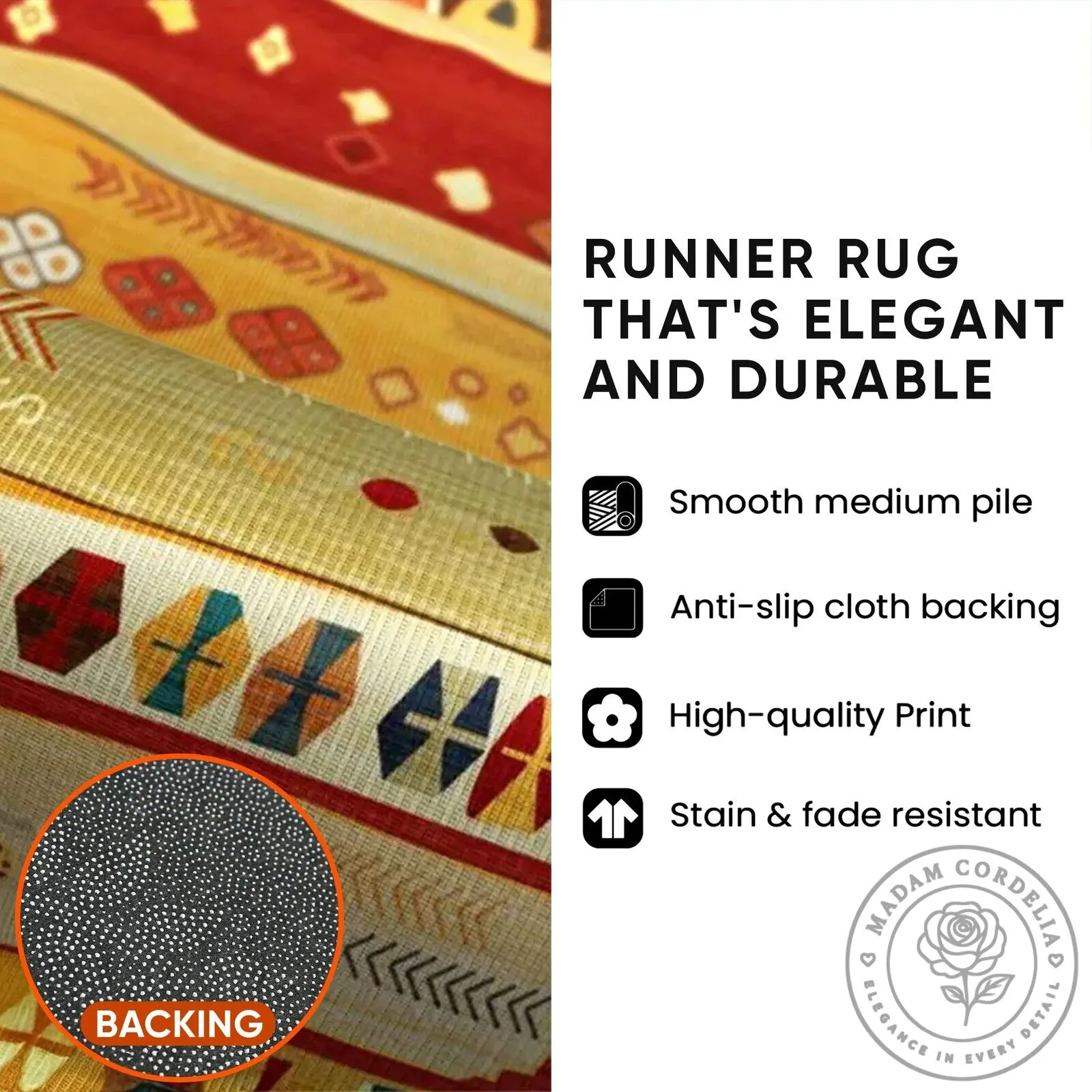 Gothic Dragon Crescent Moon Sword and Roses Fantasy Art Runner Rug 11 Gothic Dragon Crescent Moon Sword and Roses Fantasy Art Runner Rug