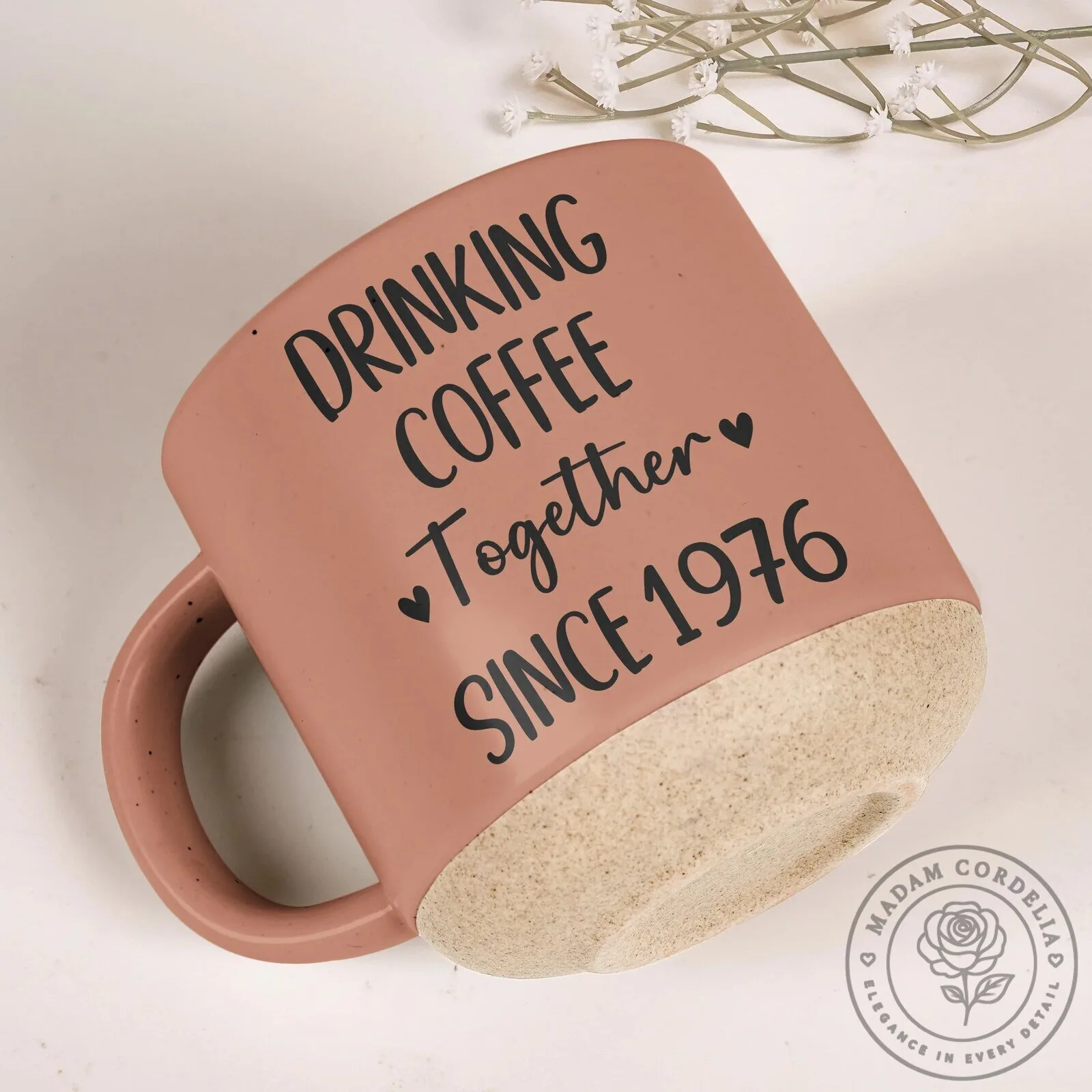 Personalized Couple Sketch Art Coffee Mug - Drinking Coffee Together Since 18 Personalized Couple Sketch Art Coffee Mug - Drinking Coffee Together Since
