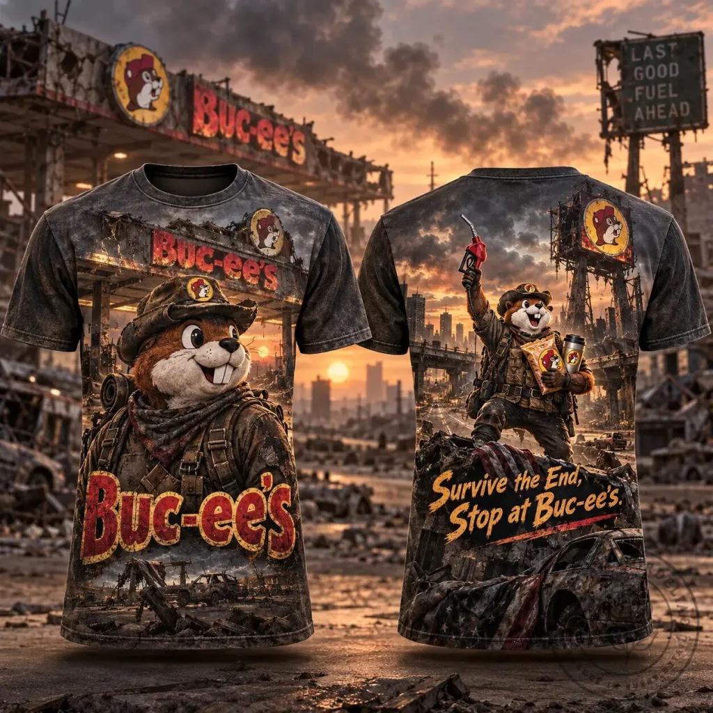 Buc-ee's Wasteland Survivor Post-Apocalyptic Gas Station T-Shirt Buc-ee's Wasteland Survivor Post-Apocalyptic Gas Station T-Shirt