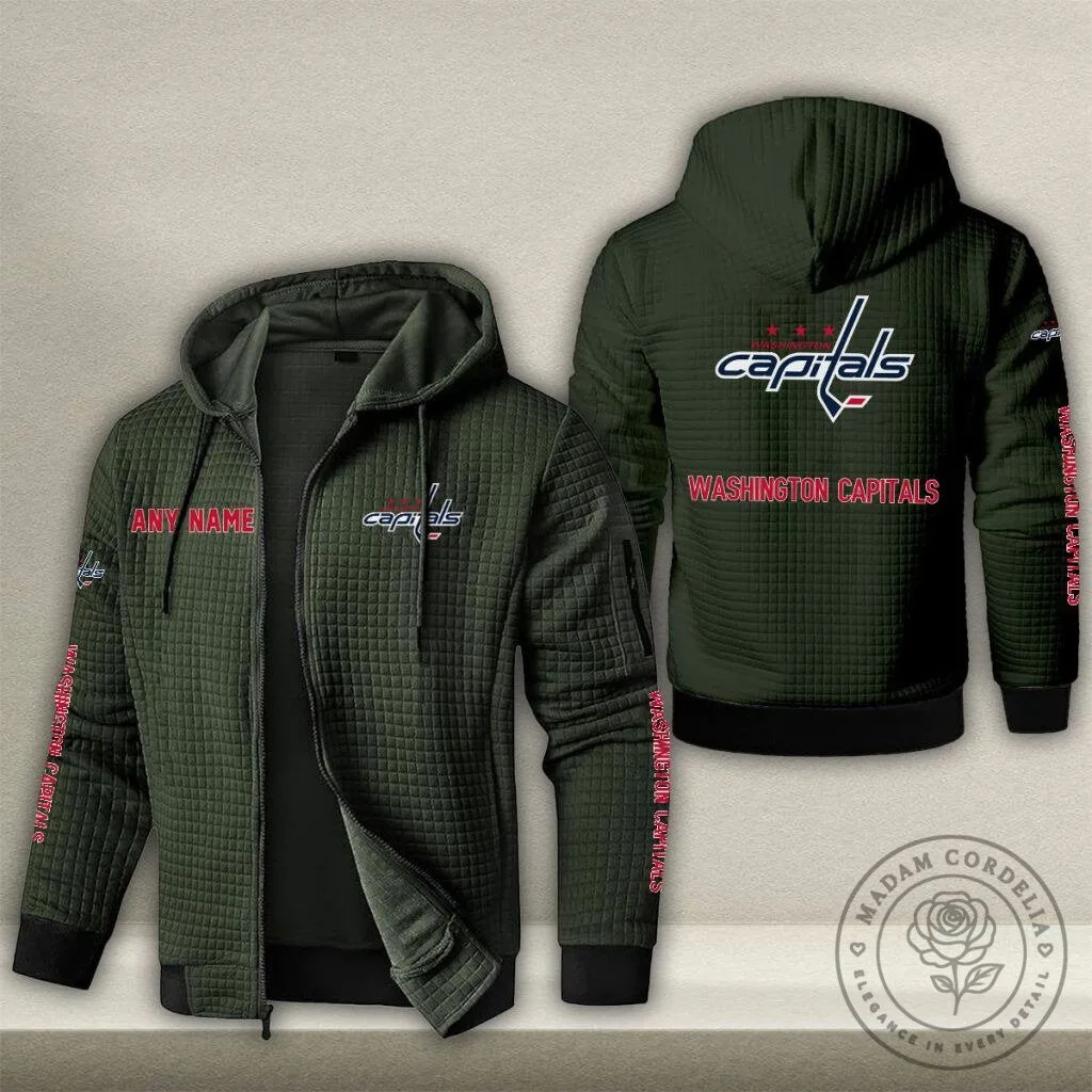 Washington Capitals Personalized Name Waffle Knit Full-Zip Hoodie Jacket 17 Washington Capitals Personalized Name Waffle Knit Full-Zip Hoodie Jacket