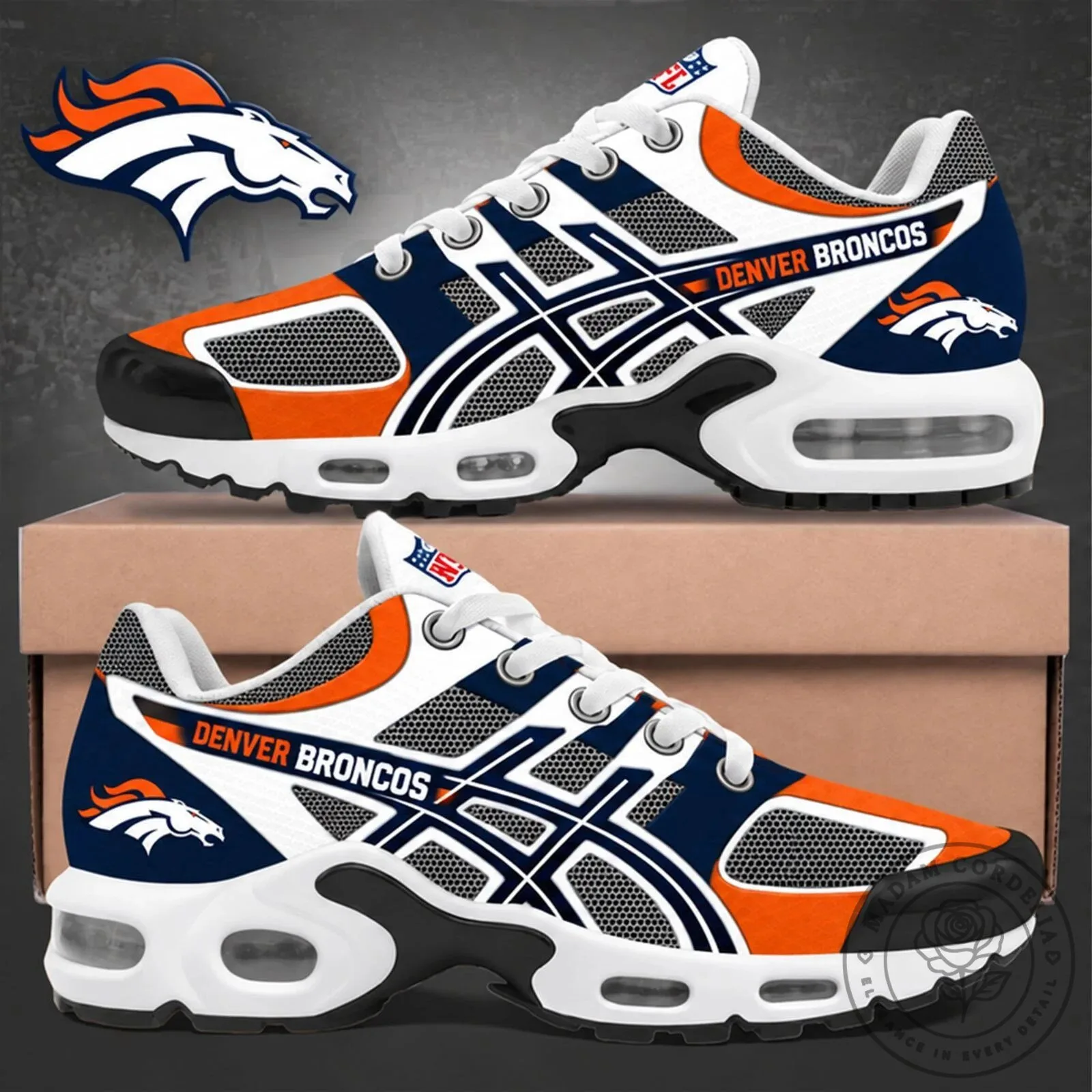 Denver Broncos National Football League Team Logo Sneakers 5 Denver Broncos National Football League Team Logo Sneakers