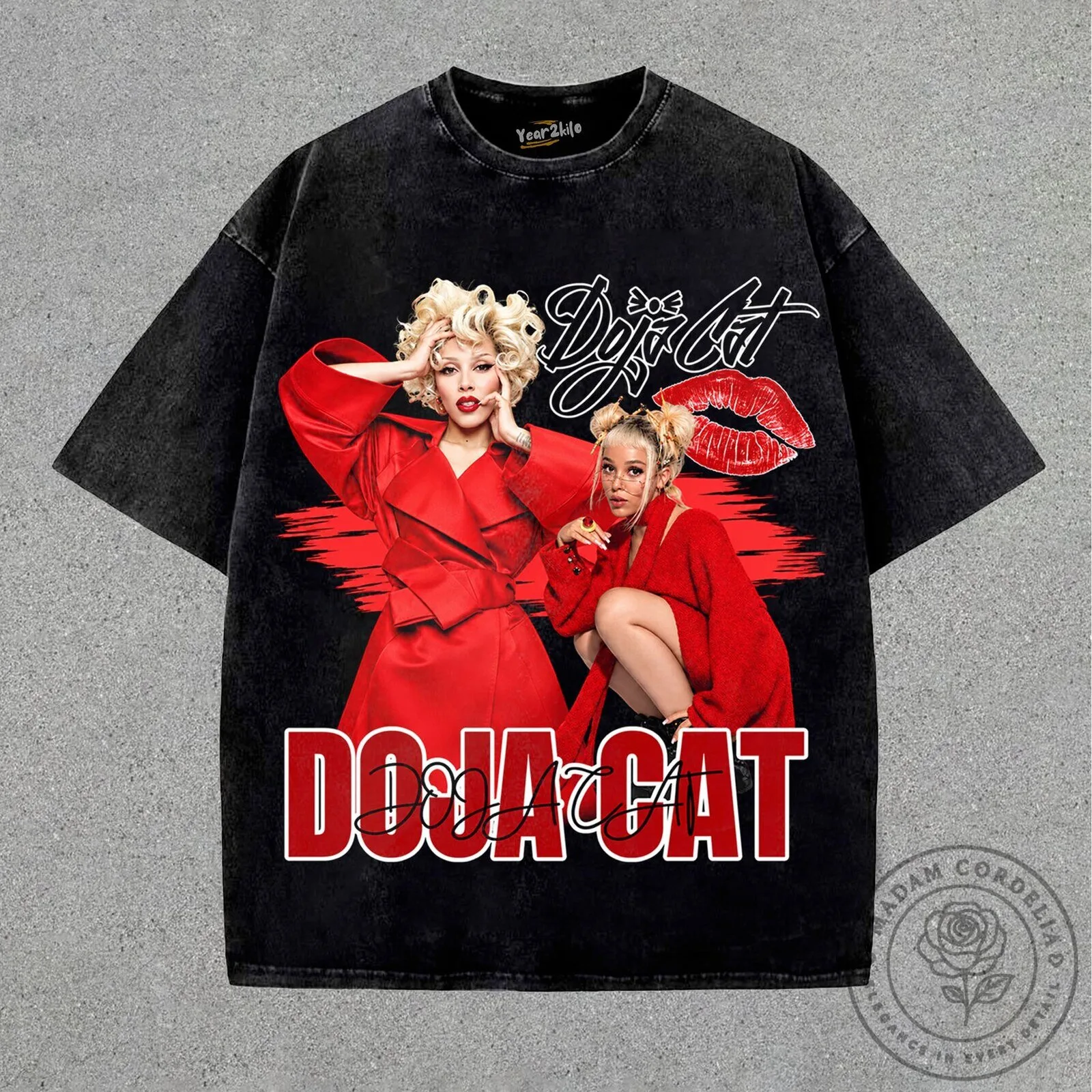 Doja Cat Tour Ma Vie 2026 Concert Graphic Black Washed T-Shirt 2 Doja Cat Tour Ma Vie 2026 Concert Graphic Black Washed T-Shirt